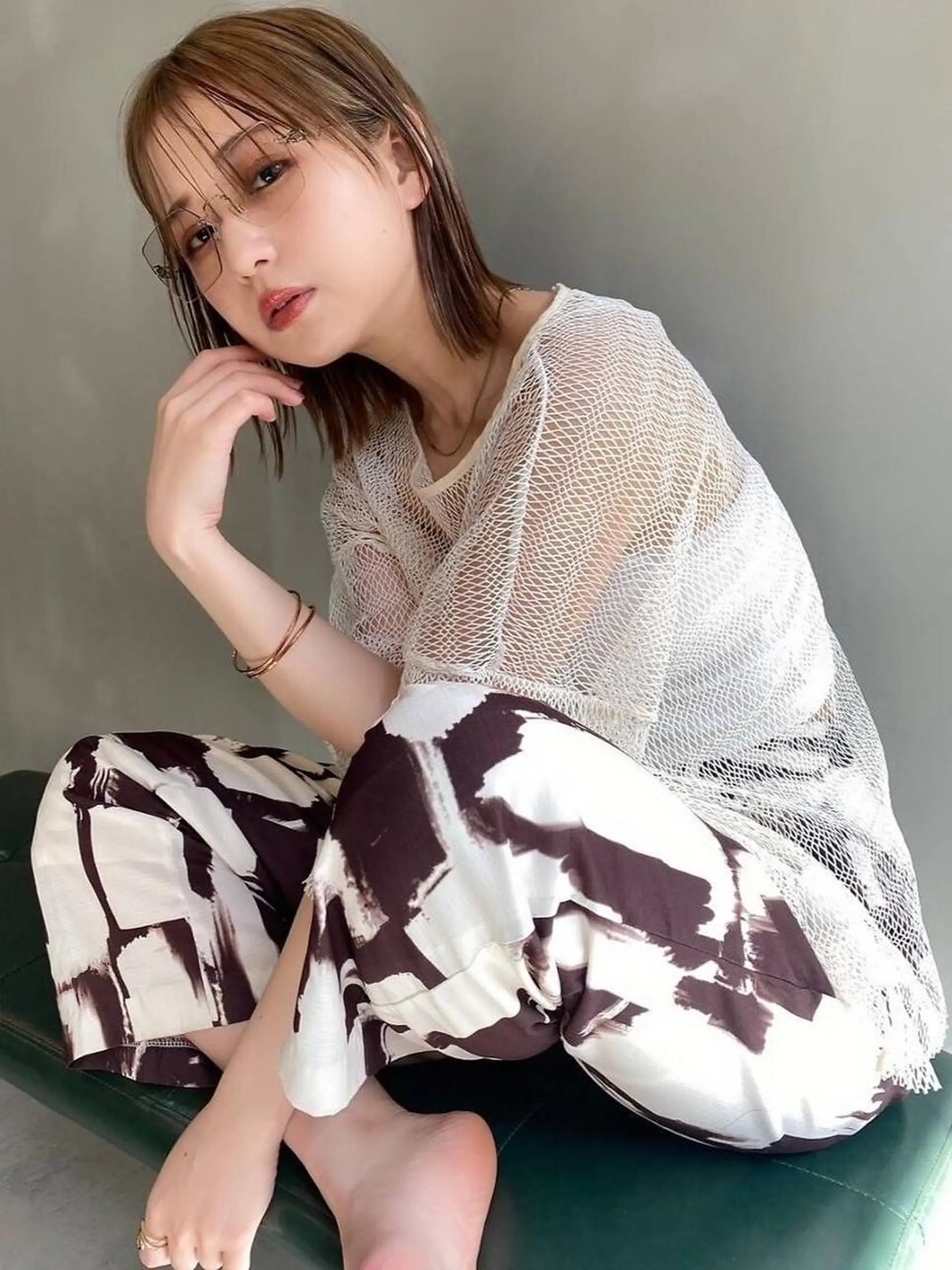 ロング レイヤー/暖色カラー /似合わせ/Moeのヘアスタイル