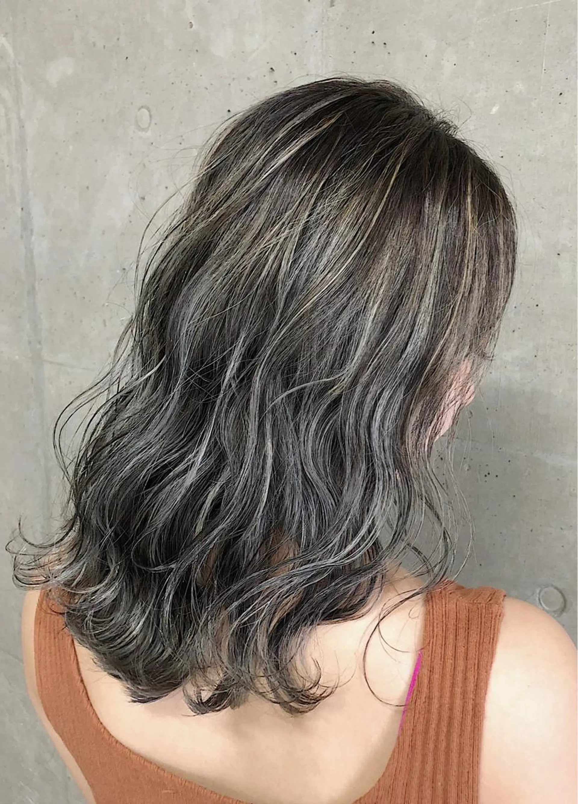 ミディアム カラー ハイライトカラー ハイライト ノンダメージ髪質改善 カラー💎/KURAのヘアスタイル