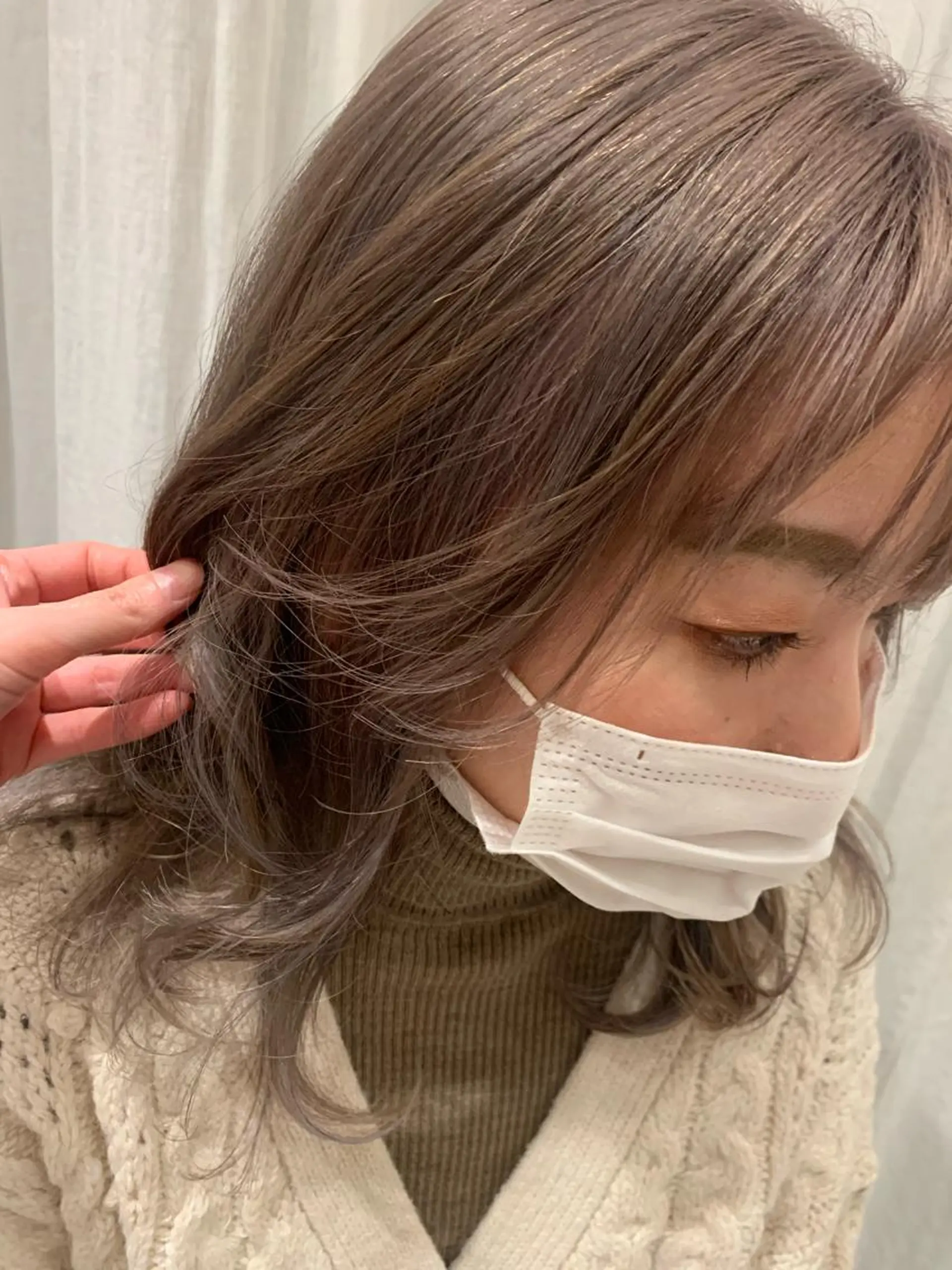 ミディアム カラー nari ☺︎ ボブ/透明感カラーのヘアスタイル