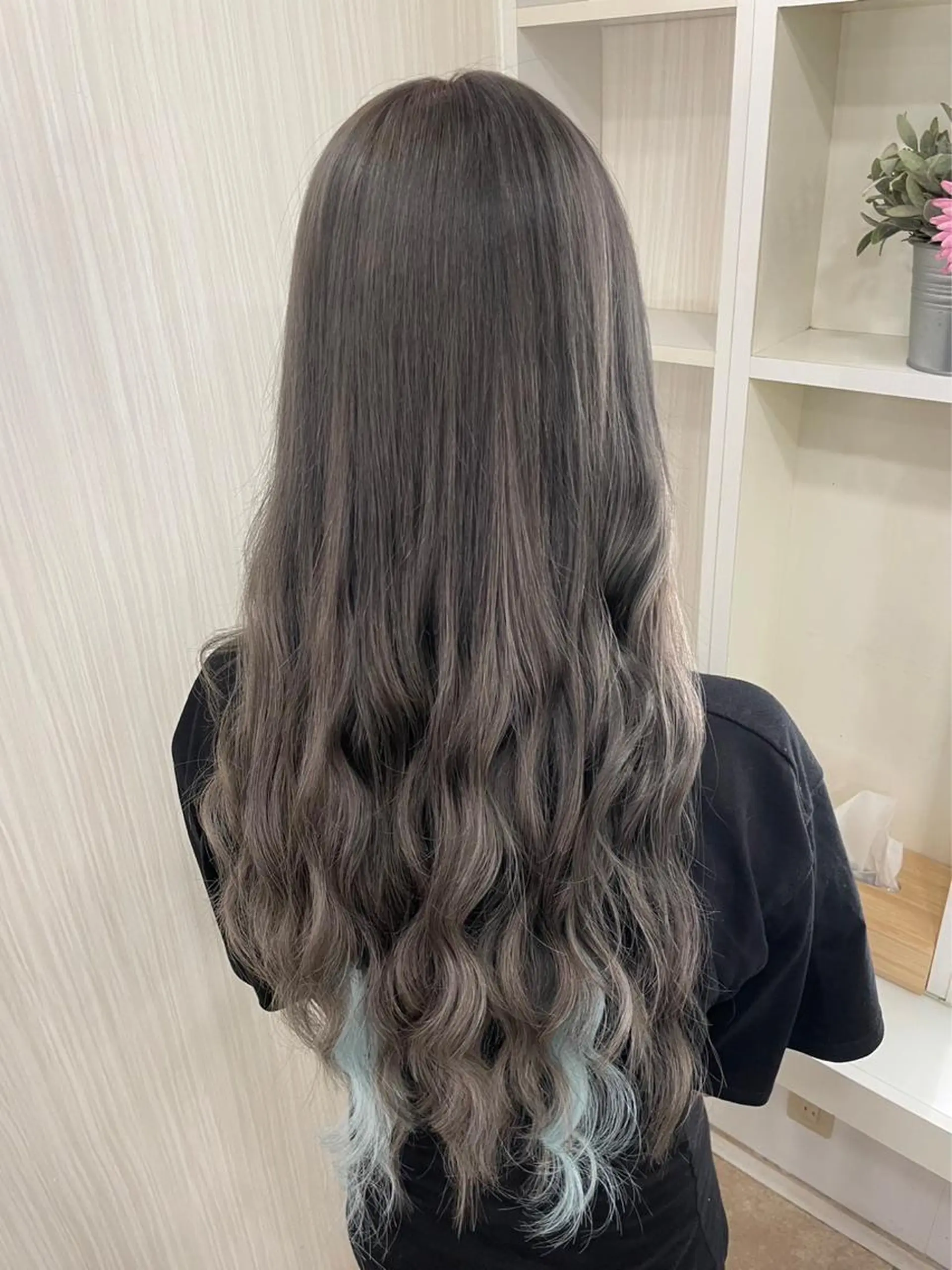 ロング ヘアカラー トリートメント エクステ ハイトーン/ エクステのヘアスタイル