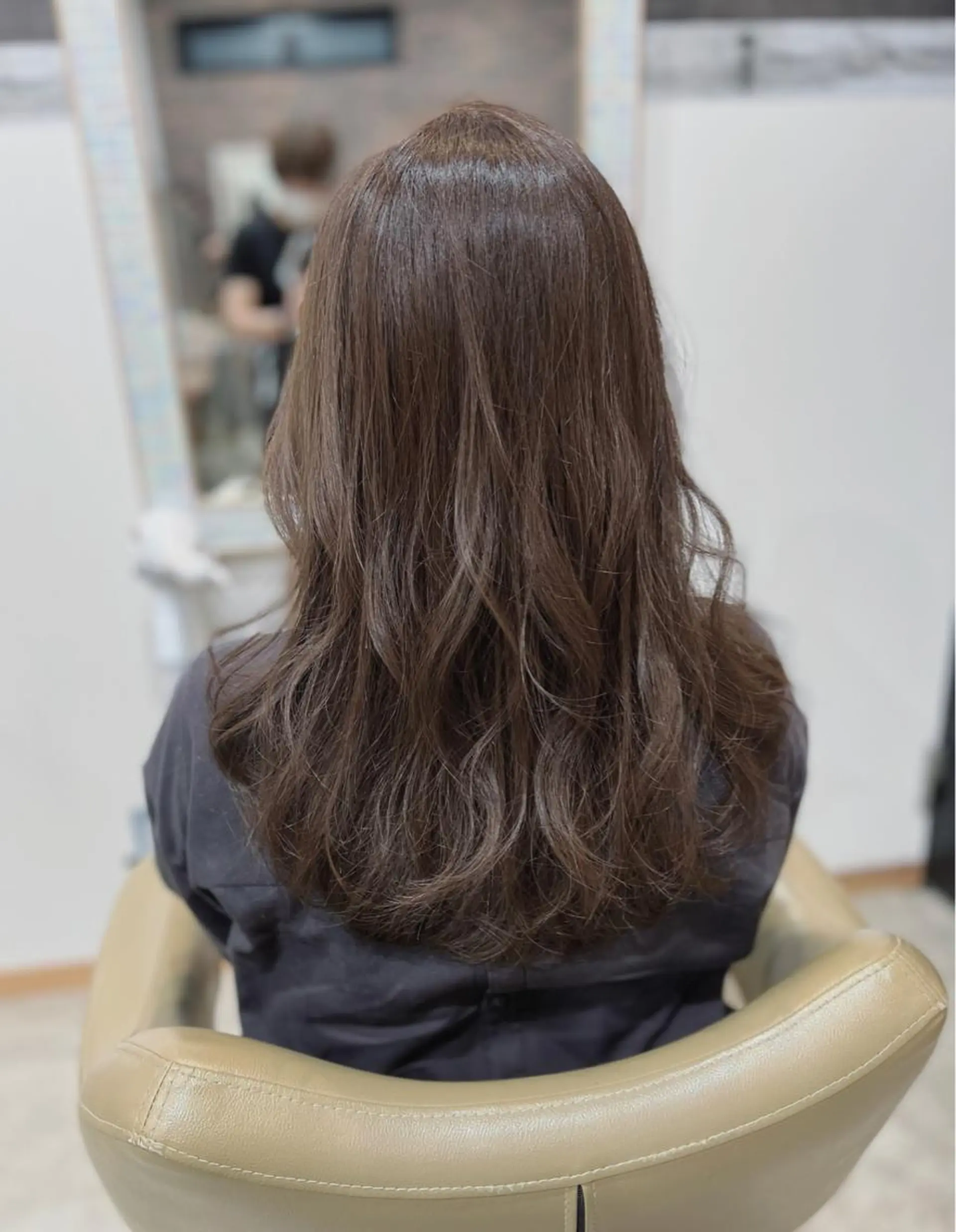 ロング カラー ベージュカラー ブリーチ ケアブリーチ 透明感カラー デザインカラー カット ヘアカラー トリートメント 五反田　美容院☆張 明星☆韓国ヘアのヘアスタイル