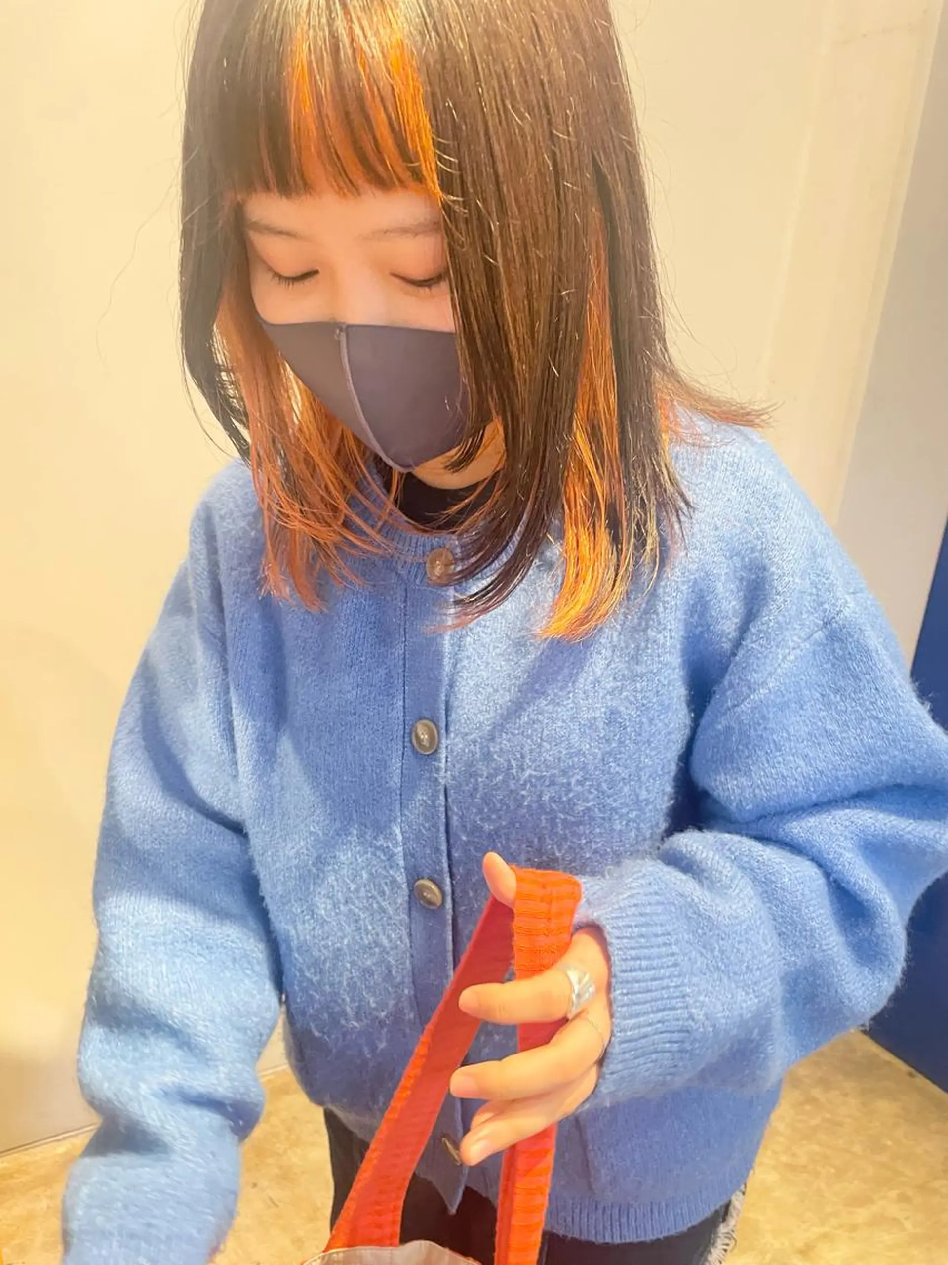 ミディアム カラー デザインカラー ウルフカット カット ヘアカラー トリートメント レイヤー／似合わせ TAKUYAのヘアスタイル