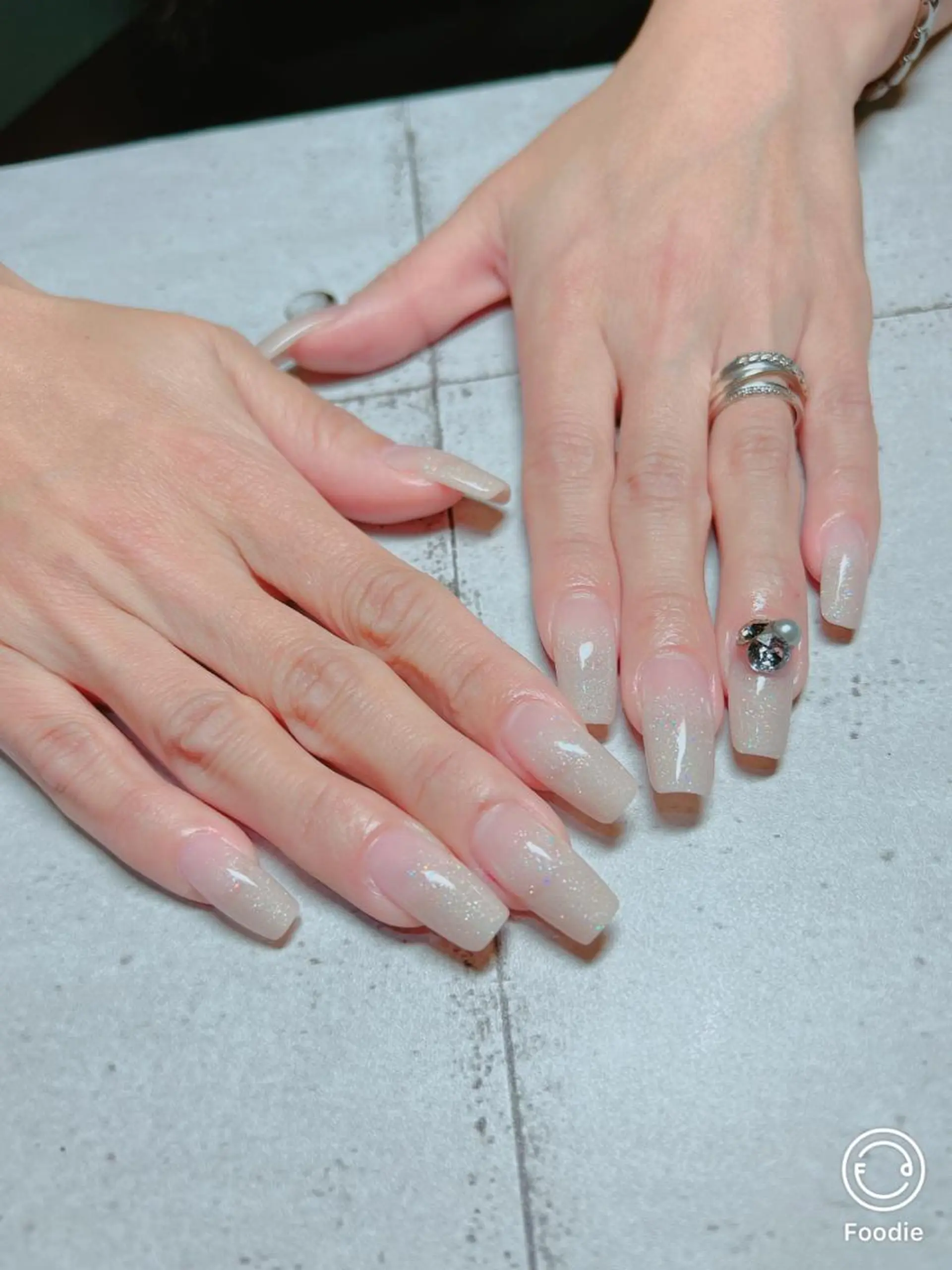 ネイル ラメ(グリッター) スカルプネイル ストーンネイル たきぐち みちこのネイルデザイン