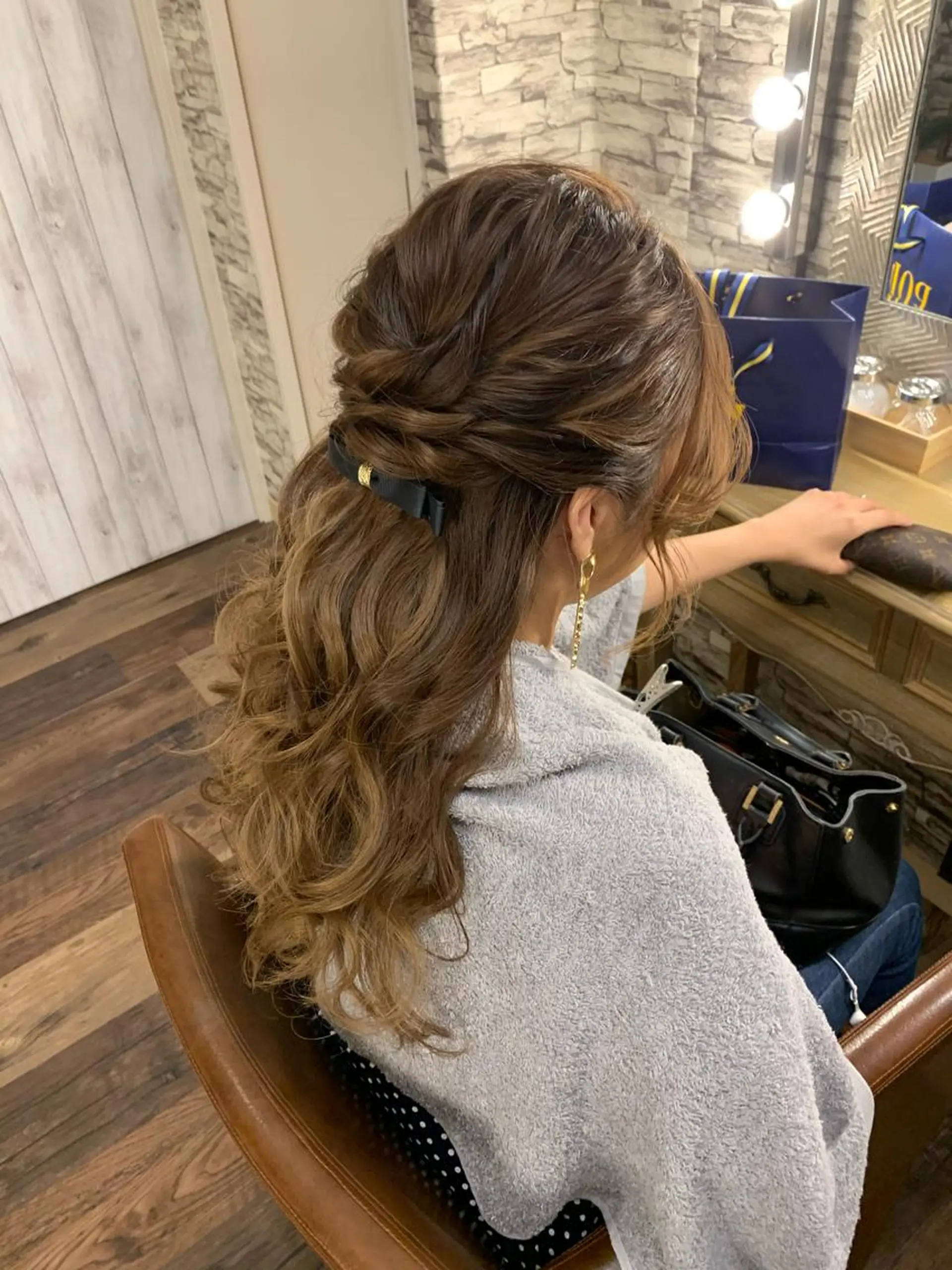 ロング ヘアアレンジ ハーフアップ hair make  Lucciのヘアスタイル