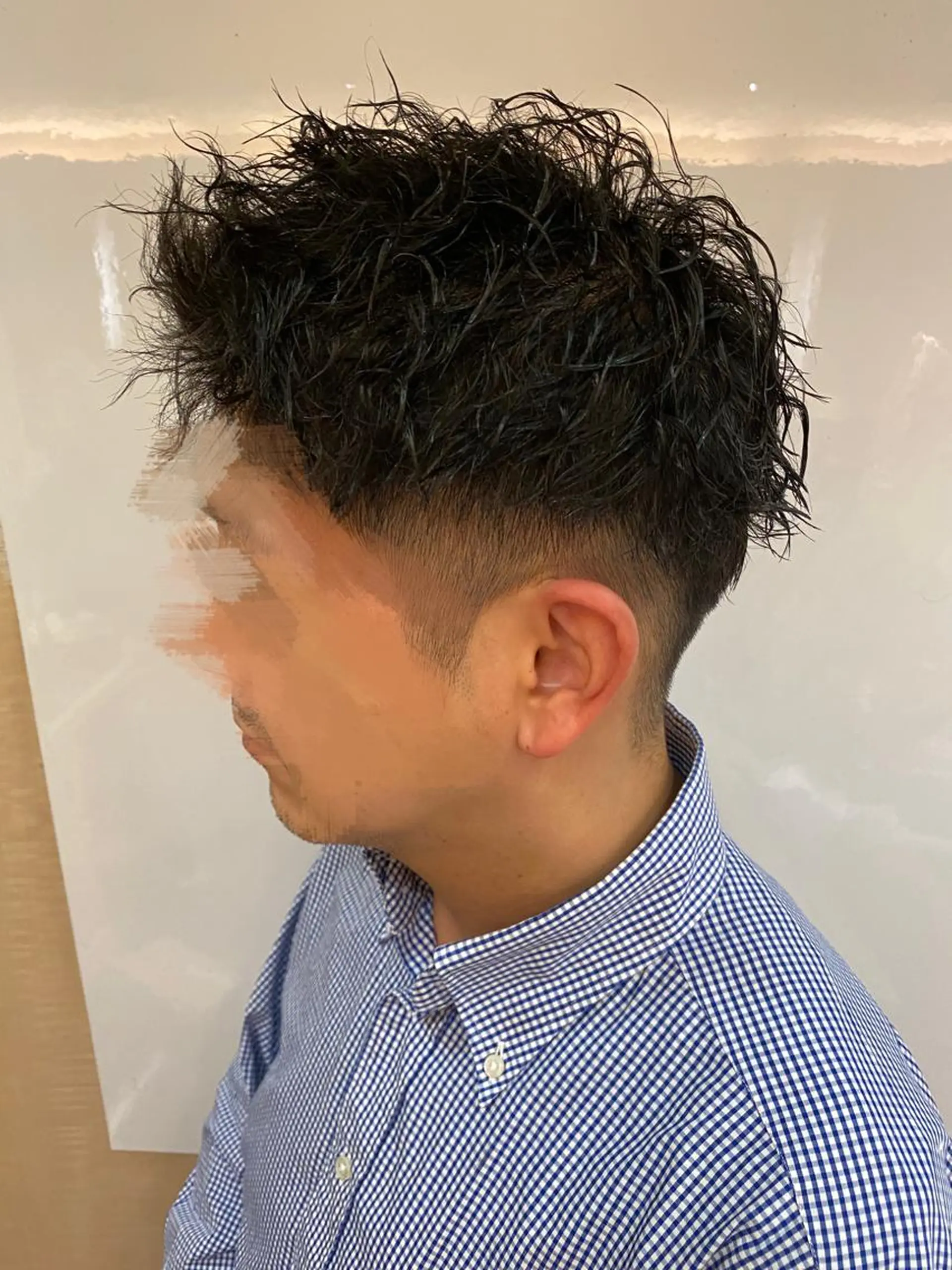 ミディアム パーマ メンズ 田中 美穂のヘアスタイル