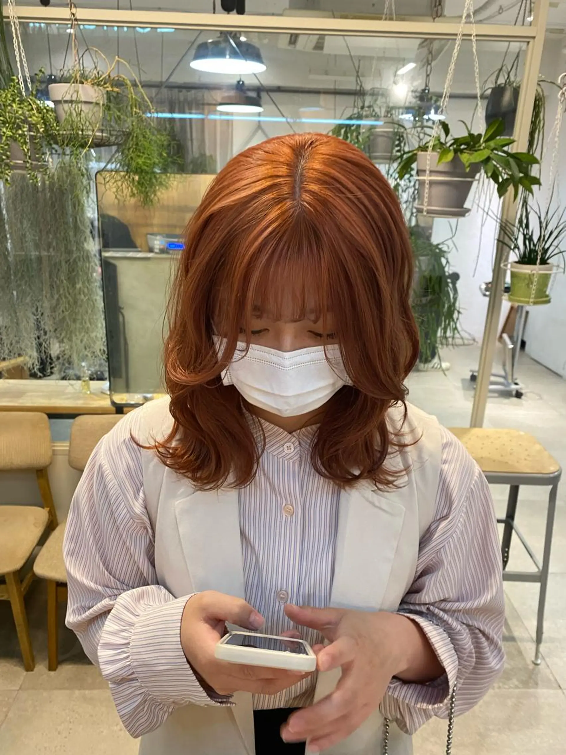 ロング カラー オレンジ ヘアカラー トリートメント Lomalia 🤍🫧/makoのヘアスタイル