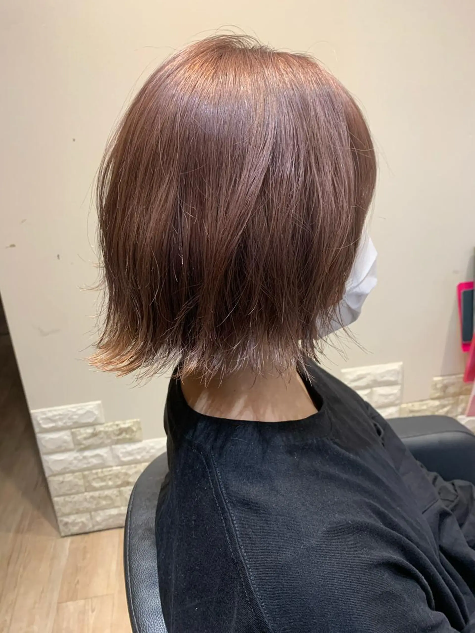 ショート カラー アッシュ ピンクカラー ピンクアッシュ ヘアカラー 大久保 隆蔵のヘアスタイル
