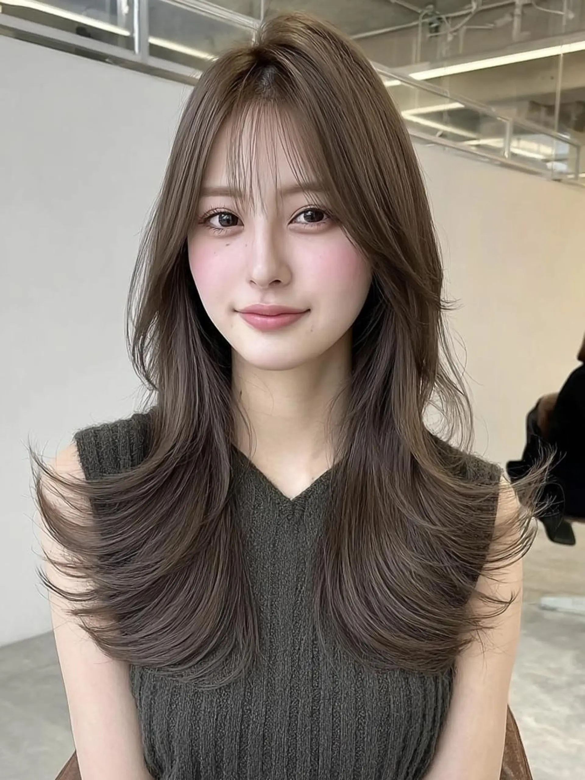 ミディアム 髪質改善 縮毛矯正 カット ヘアカラー トリートメント 美髪メニュー特化✨️ ひなののヘアスタイル