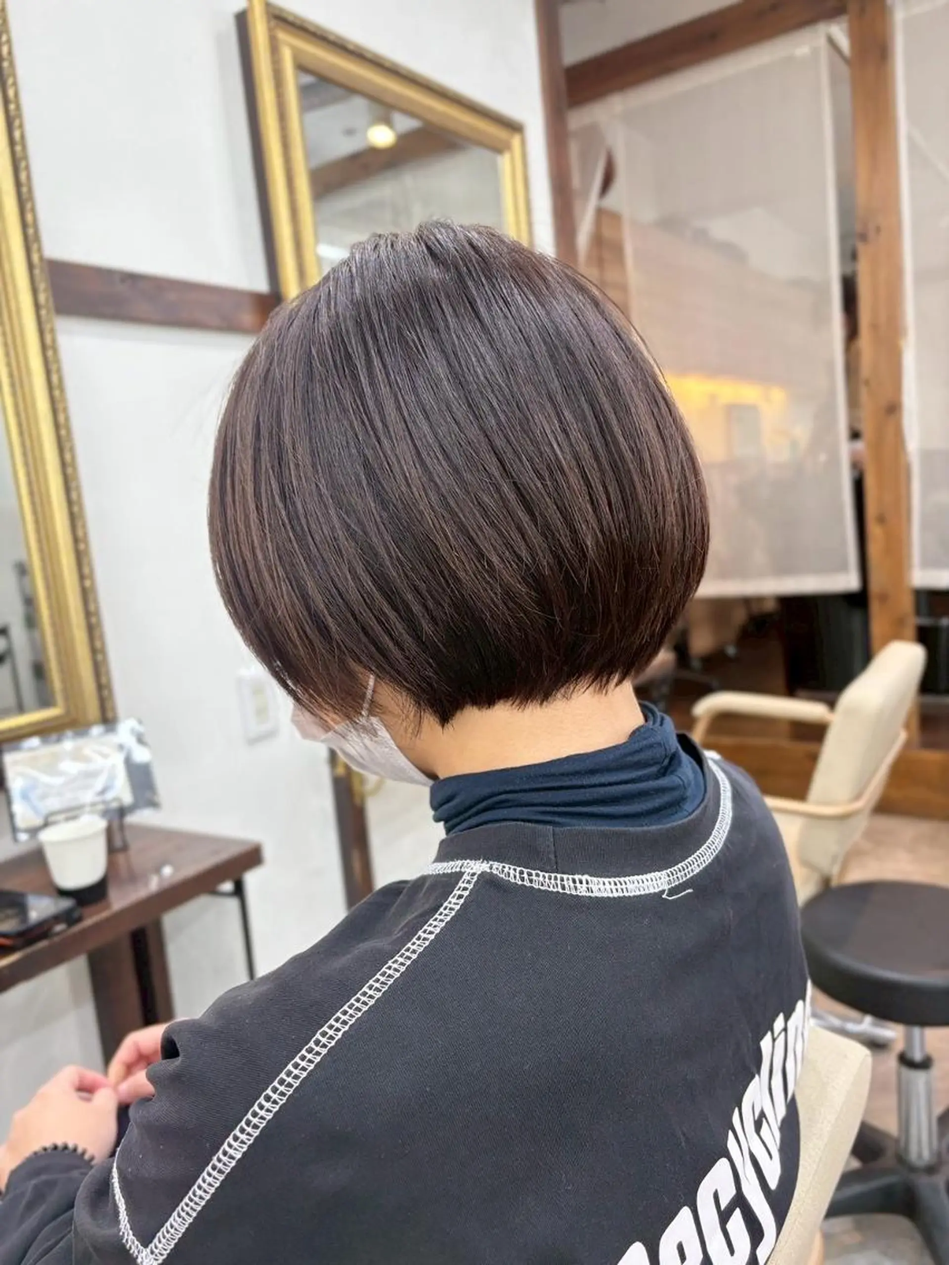 ショート カラー ショートボブ ボブ くびれヘア 顔周りカット ショートヘア カット ヘアカラー トリートメント newi saLyu ネウィ　サリューのヘアスタイル