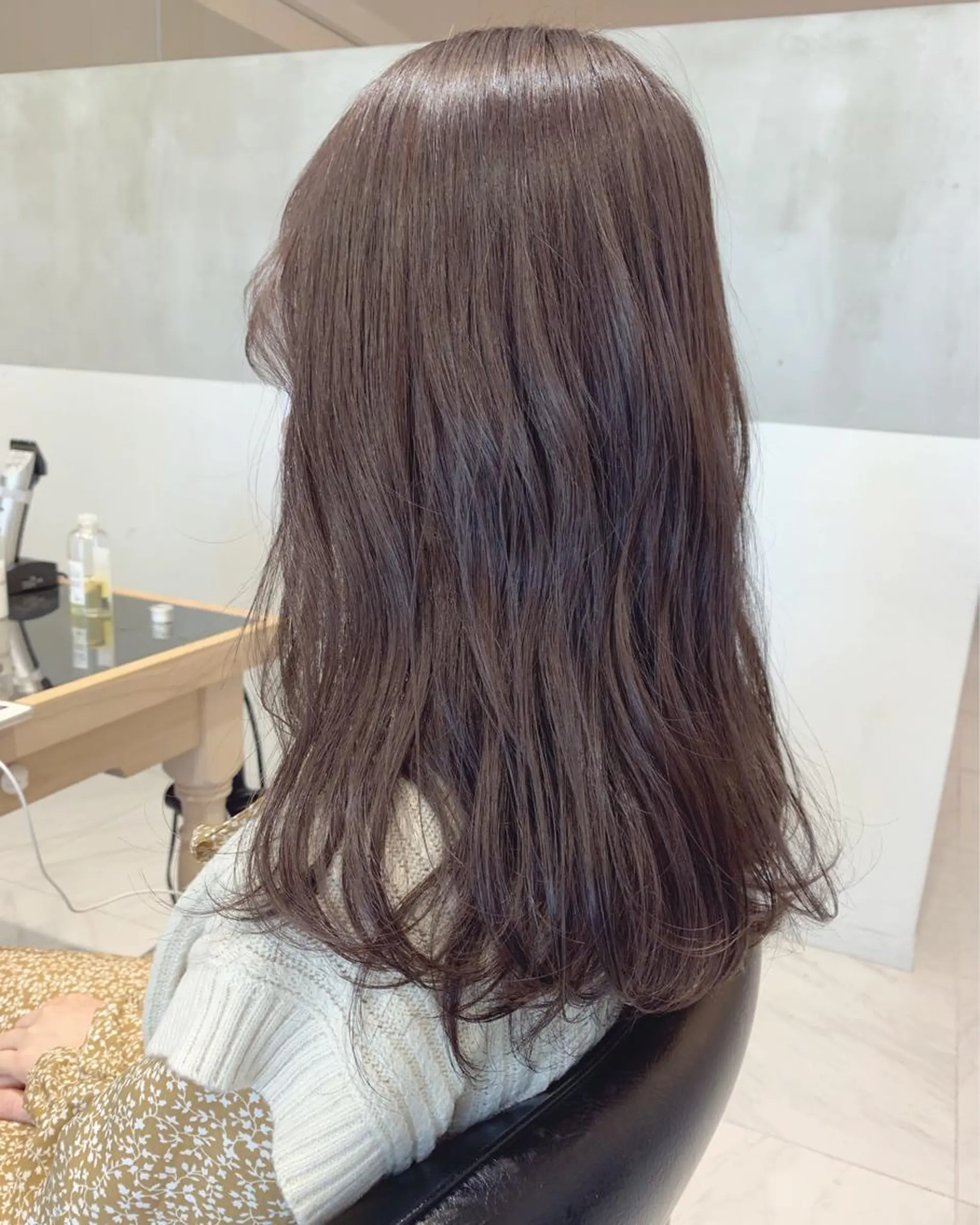 ミディアム カラー ラベンダーカラー minami🪷 暖色カラーのヘアスタイル