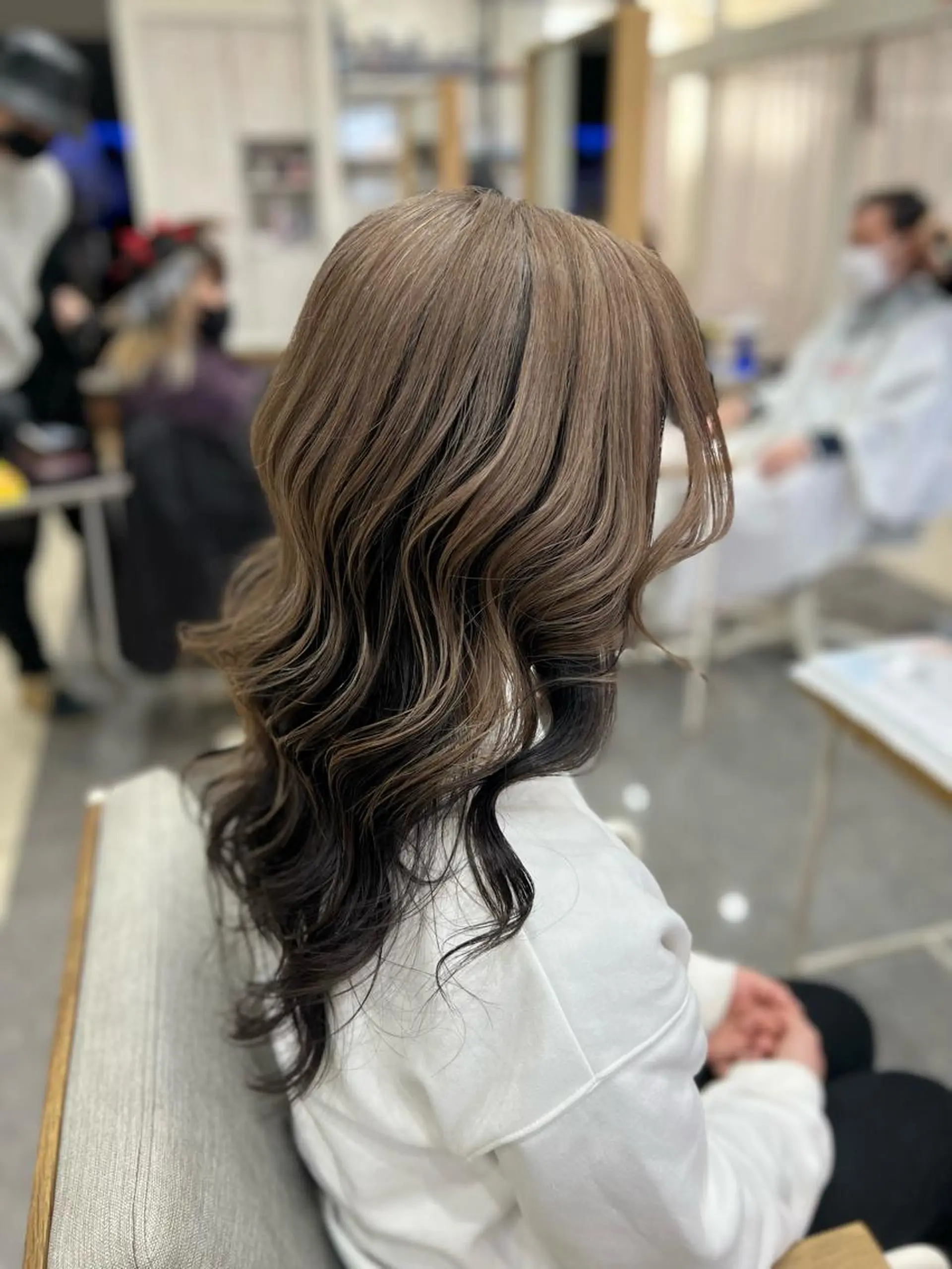 ミディアム カラー ヘアカラー 太白区/白髪ぼかし ハイライト/千葉達人のヘアスタイル