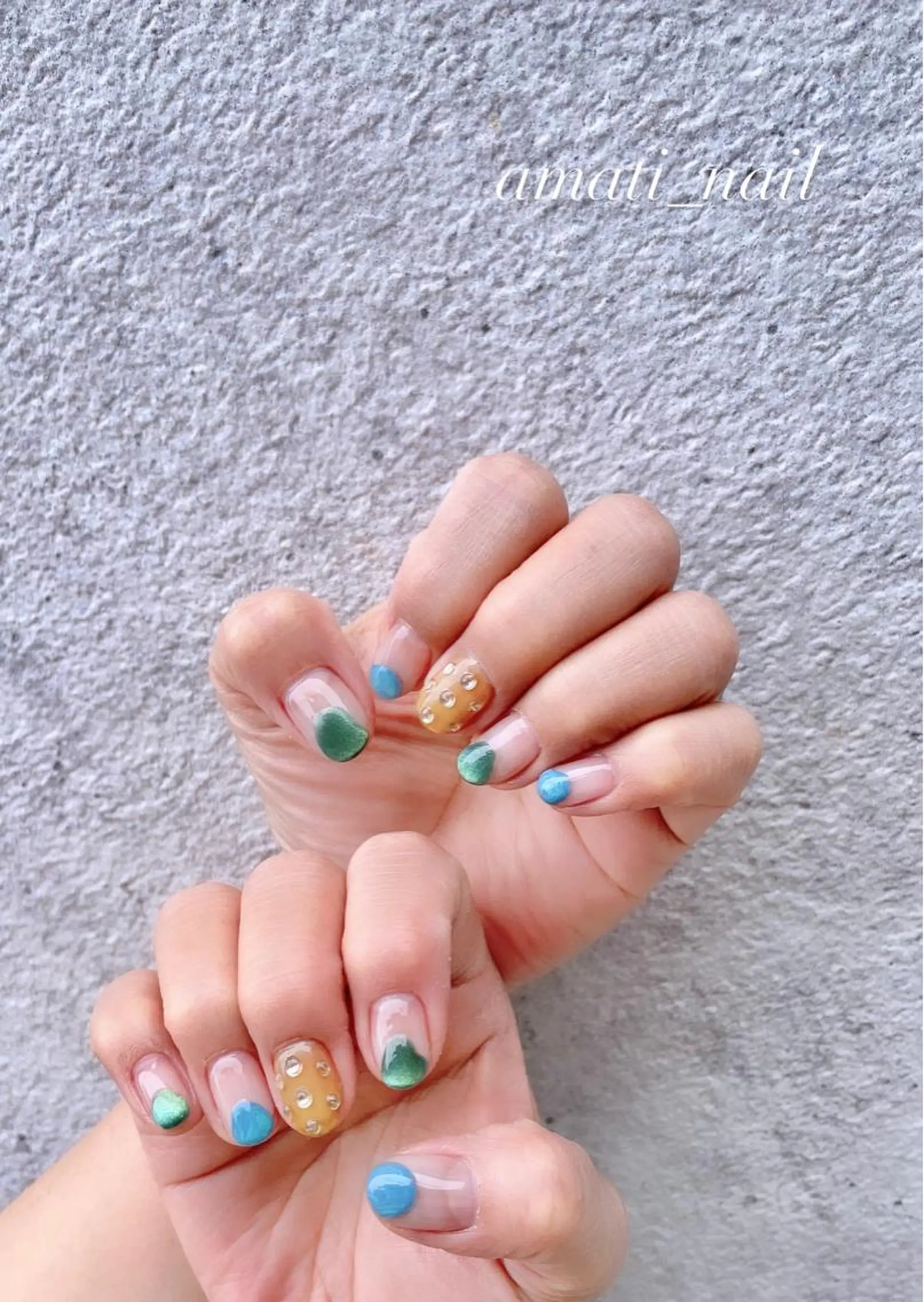 ネイル クリアネイル フットネイル ジェルネイル グラデーション マグネットネイル ハンドネイル amati_nail TAKAKOのネイルデザイン