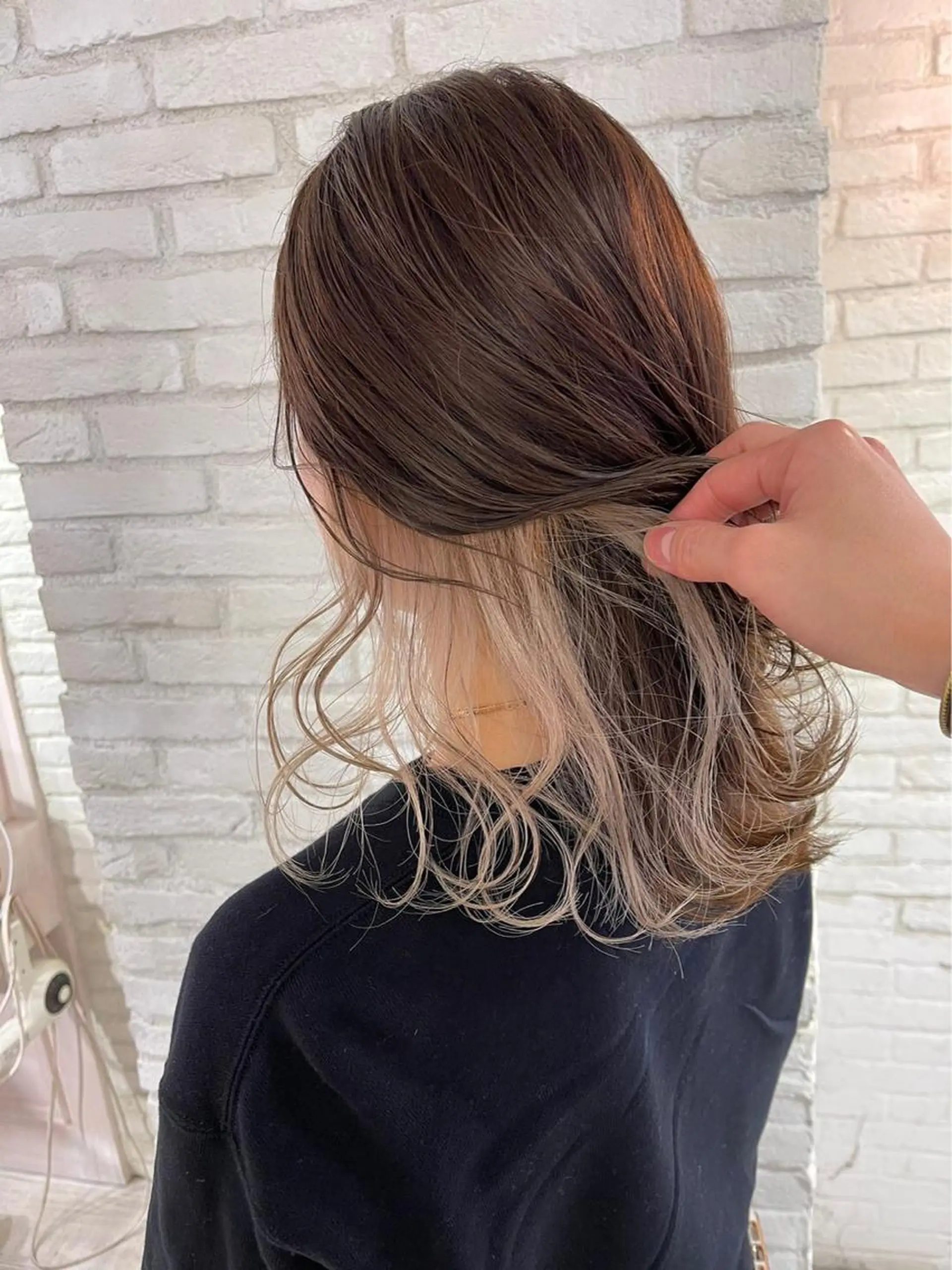 セミロング カラー ヘアアレンジ 仙台Ｉ韓国レイヤー Ｉ髪質改善Ｉ伊藤拓海のヘアスタイル