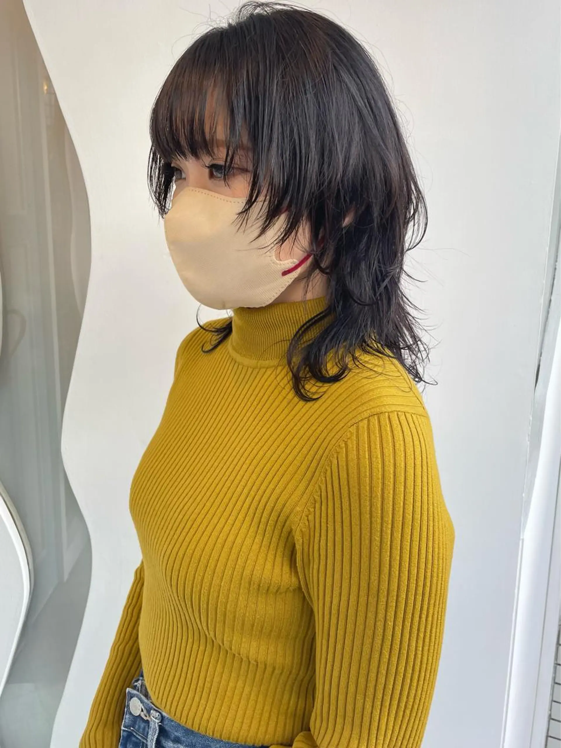 ミディアム 顔まわりレイヤー レイヤーカット ウルフカット 🐺高椋 海/ウルフ/レイヤーのヘアスタイル