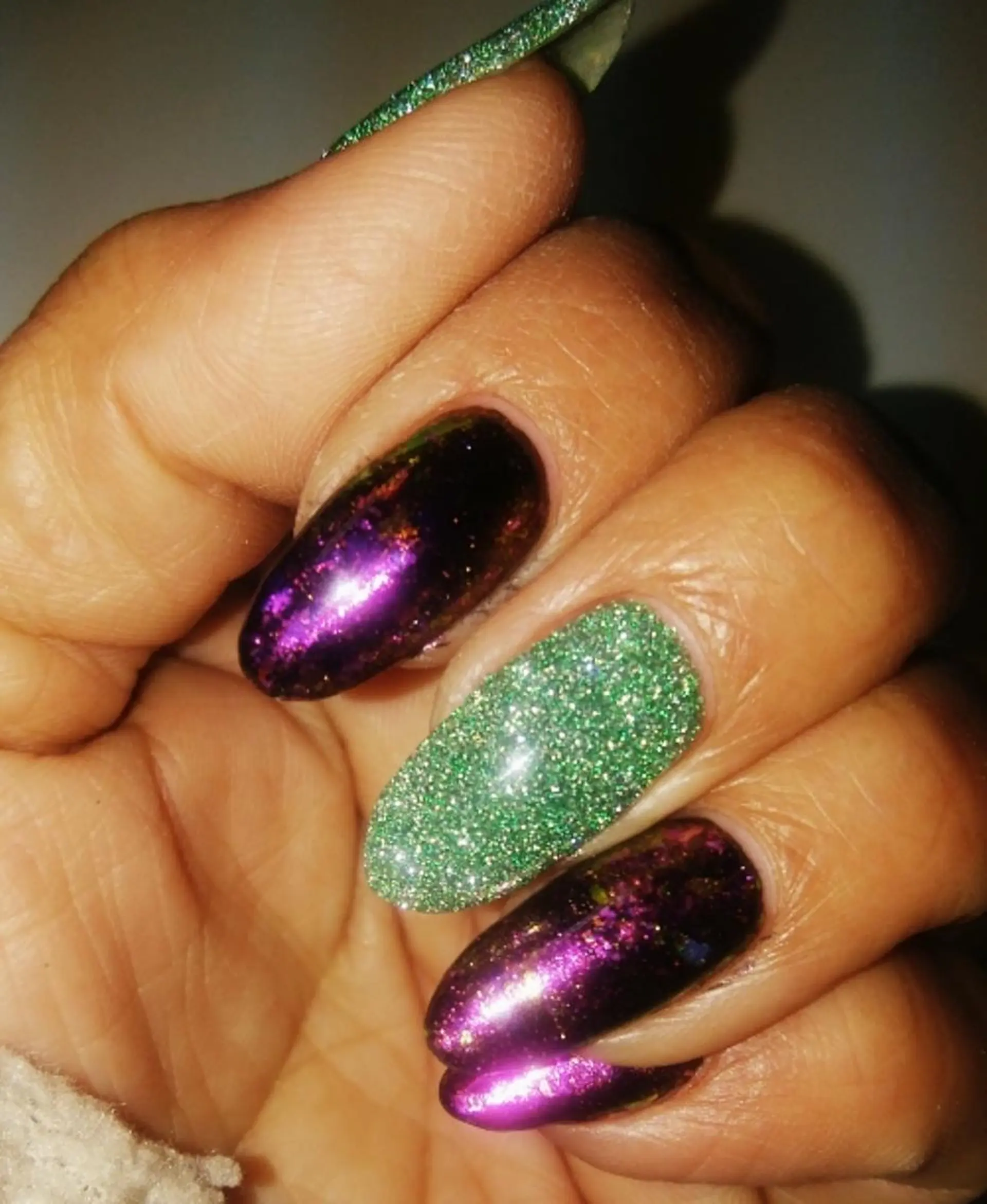 ネイル フラッシュネイル ミラーネイル ハンドネイル senju 　のネイルデザイン