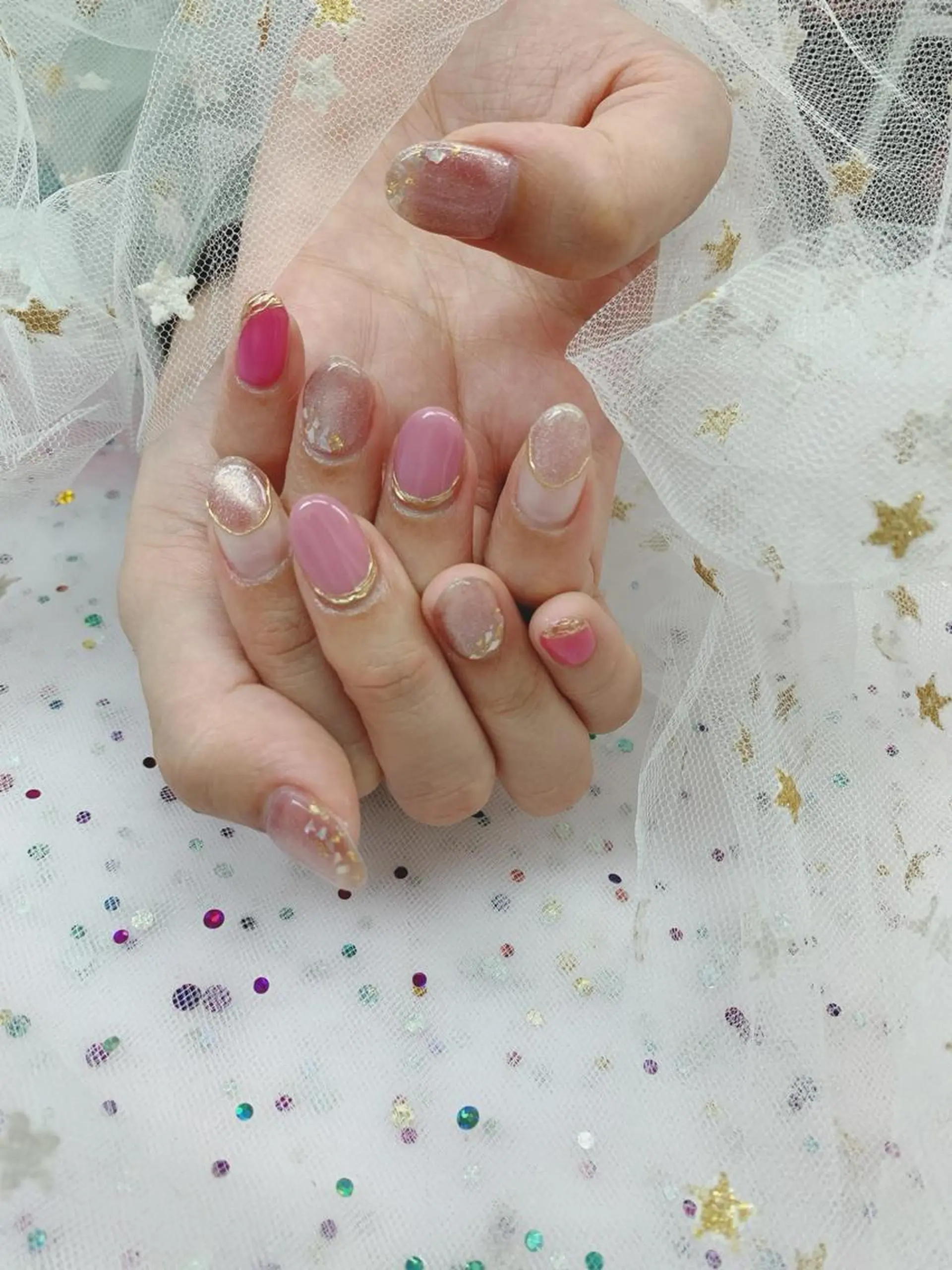 ネイル 🦋ネイルサロン ブラン🌈ゆりのネイルデザイン