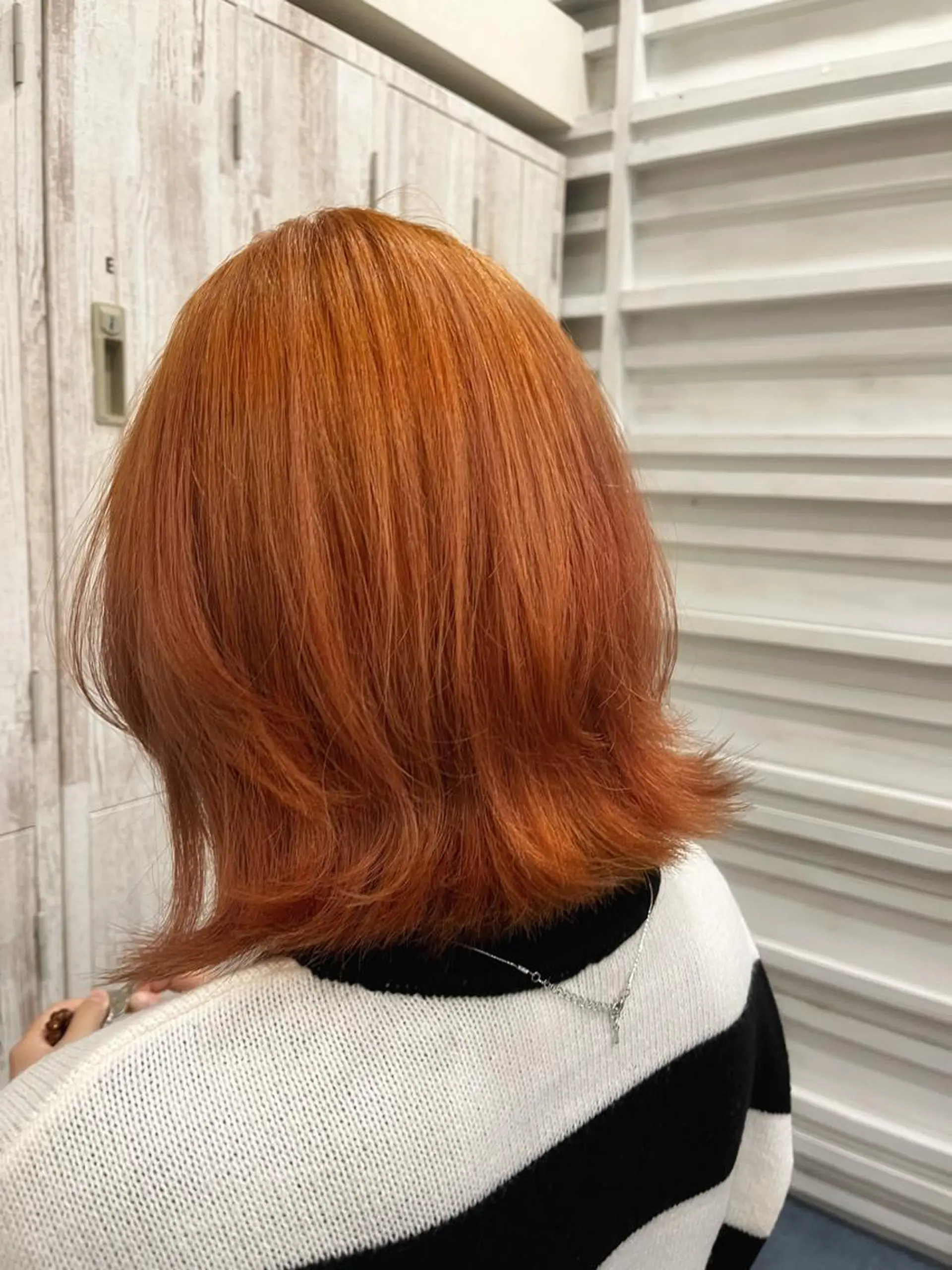 ミディアム カラー ベージュカラー オレンジ オレンジベージュ ウルフカット カット ヘアカラー トリートメント 🟢NEGi🟣 🫧髪質改善のヘアスタイル