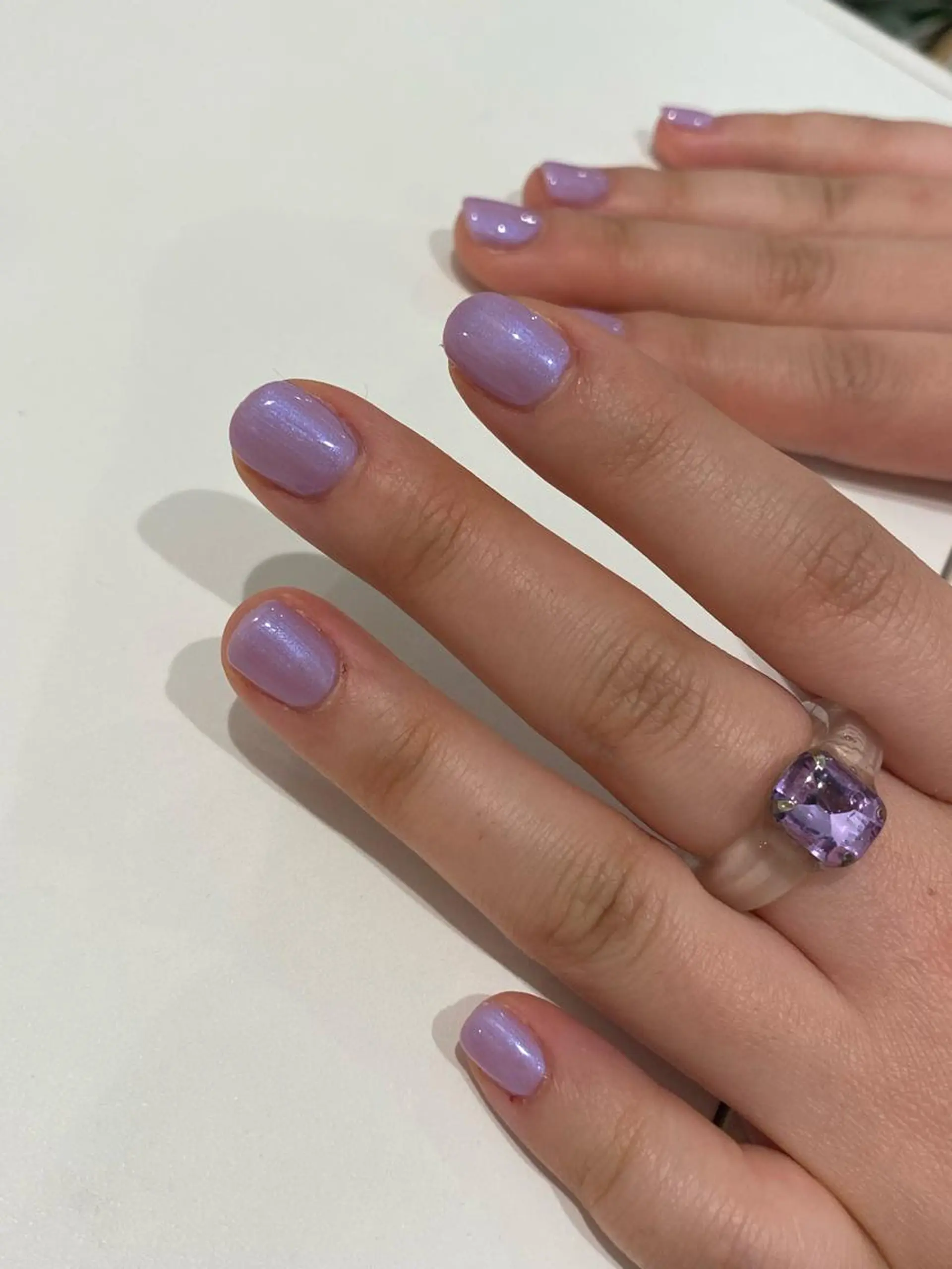 ネイル オーロラネイル ワンカラーネイル ハンドネイル Ann nailのネイルデザイン