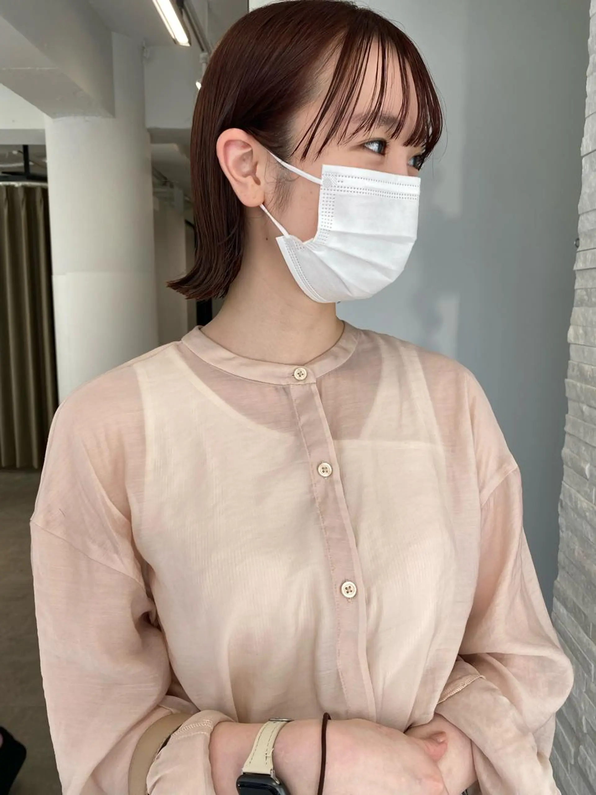 ショート カラー カット ヘアカラー トリートメント センターパート/ 暖色カラーayuのヘアスタイル