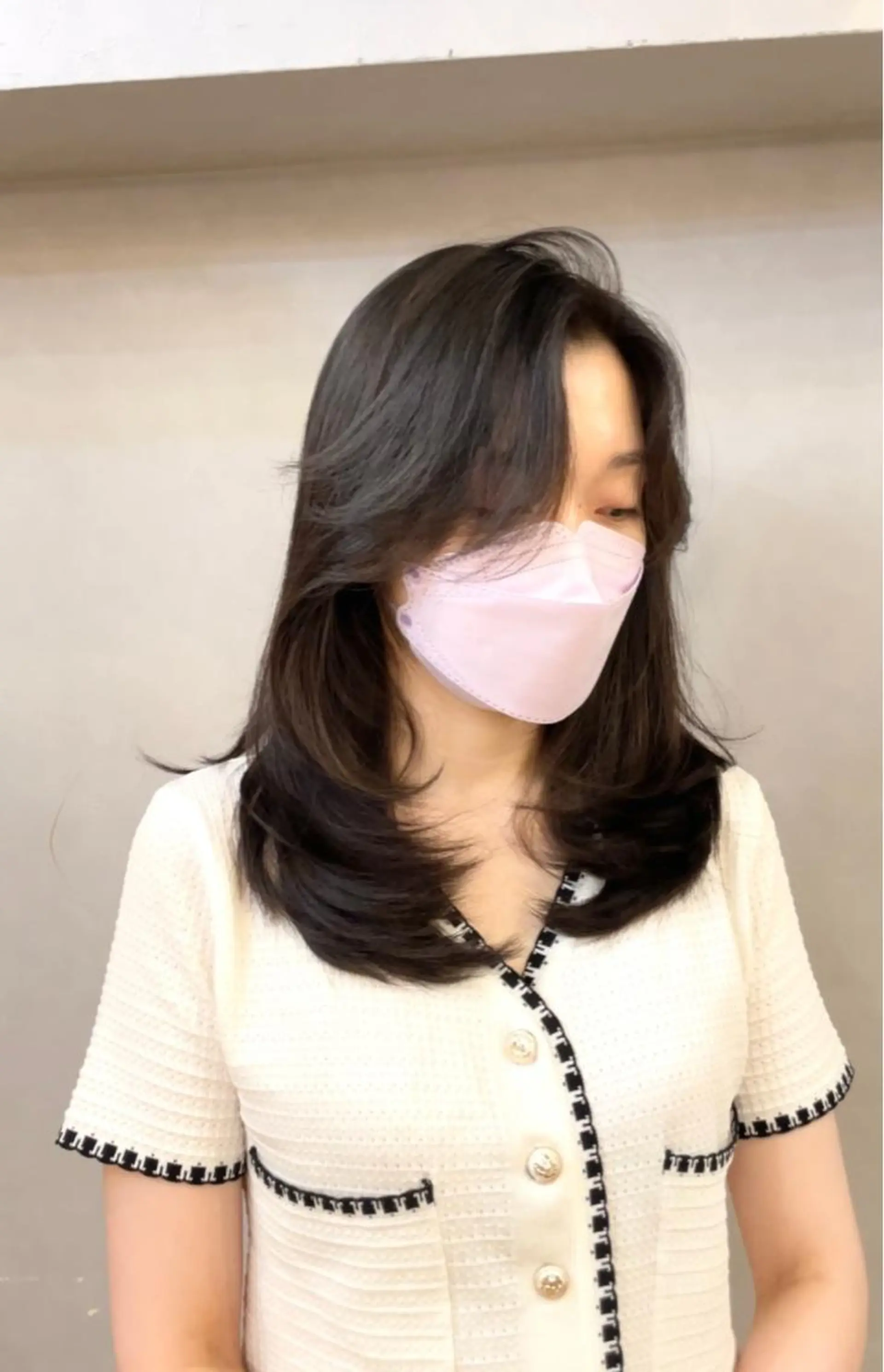ミディアム 新宿/レイヤーカット 韓国ヘア✂️のヘアスタイル