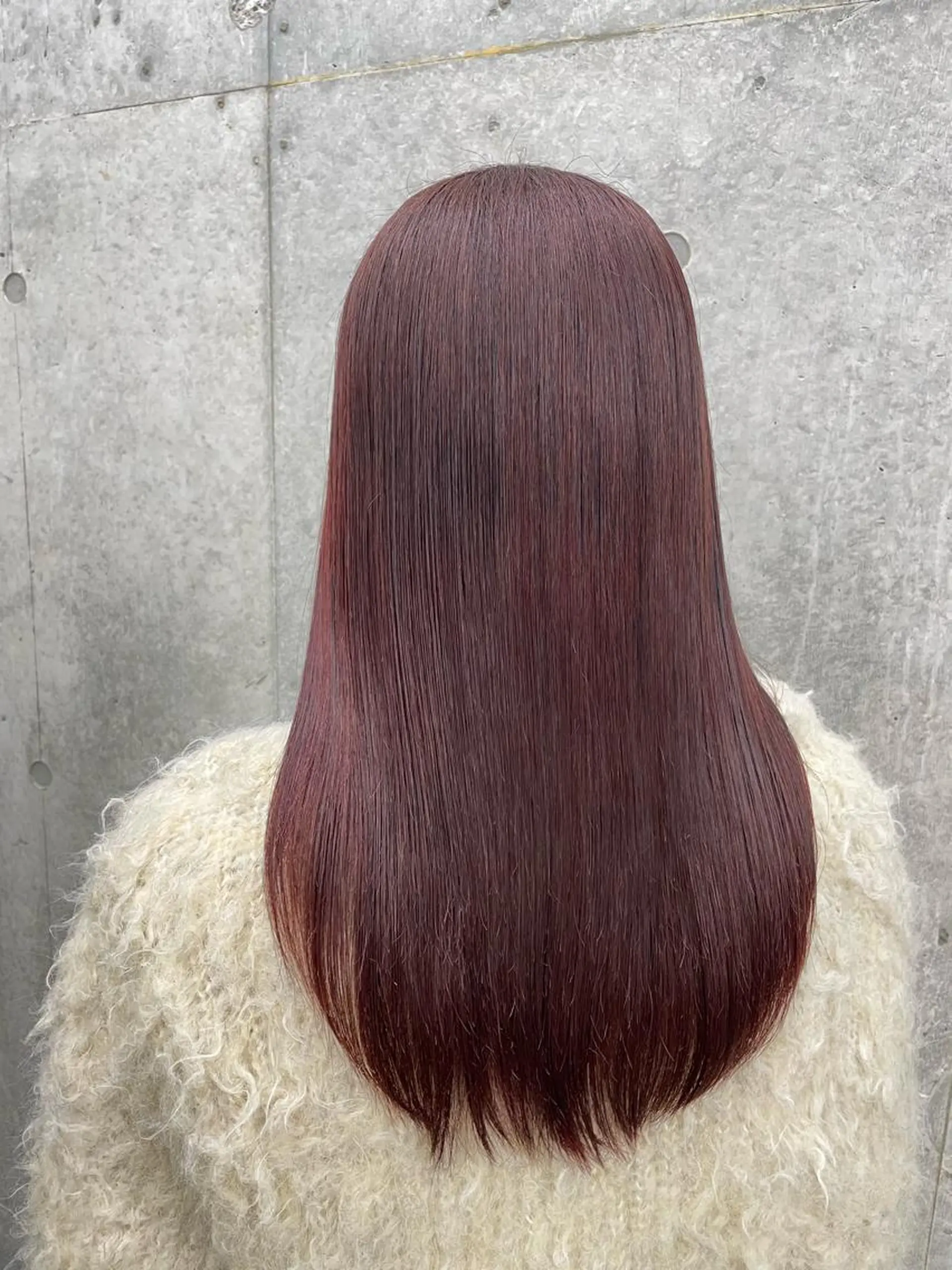 ロング カラー ブラウンカラー ピンクカラー ピンクブラウン すぐ巻ける縮毛矯正 🍀勝倉　麗のヘアスタイル