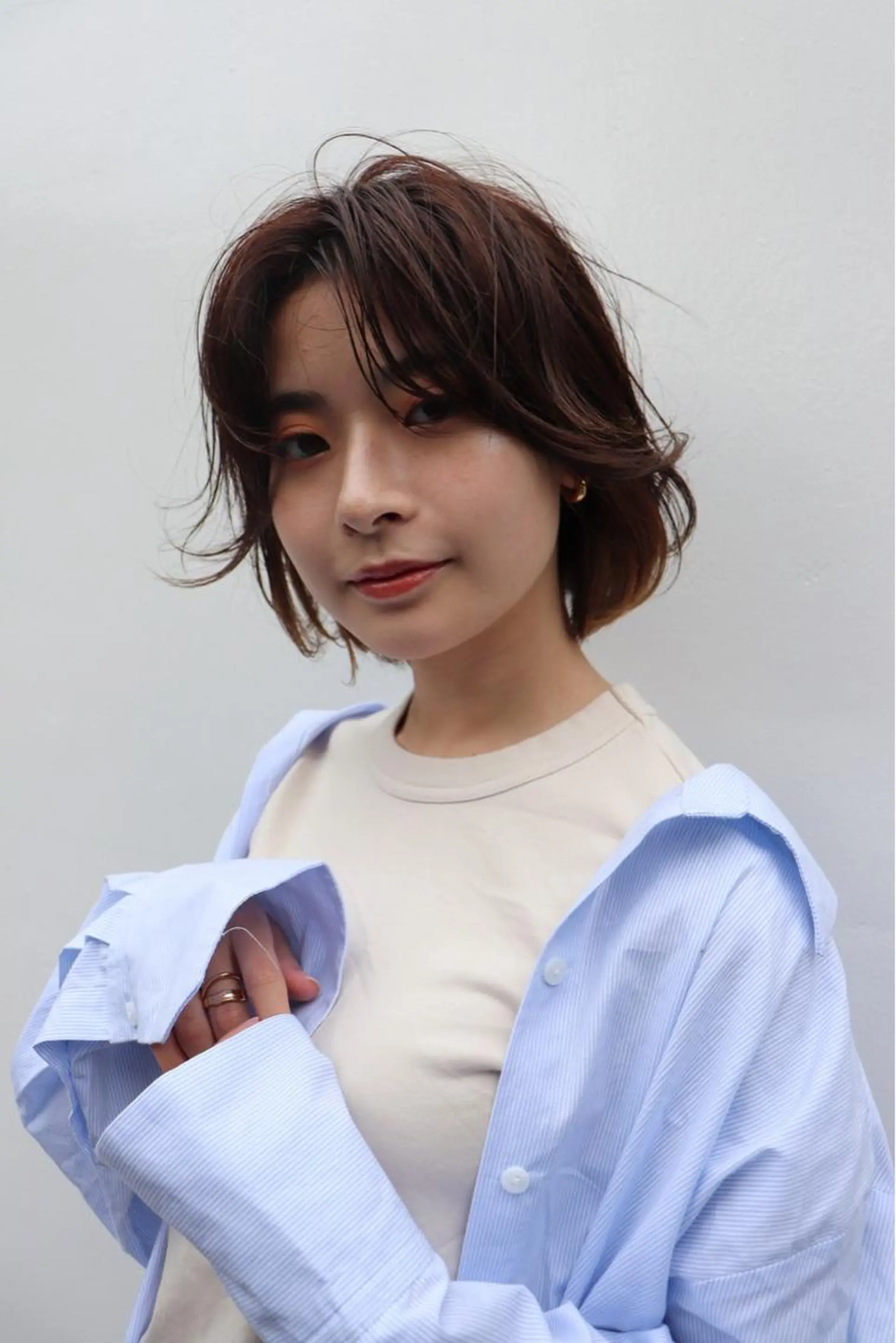 ミディアム ミディアムパーマ タンバルモリ 韓国風ヘア タンバルモリパーマ 礒井メンキのヘアスタイル