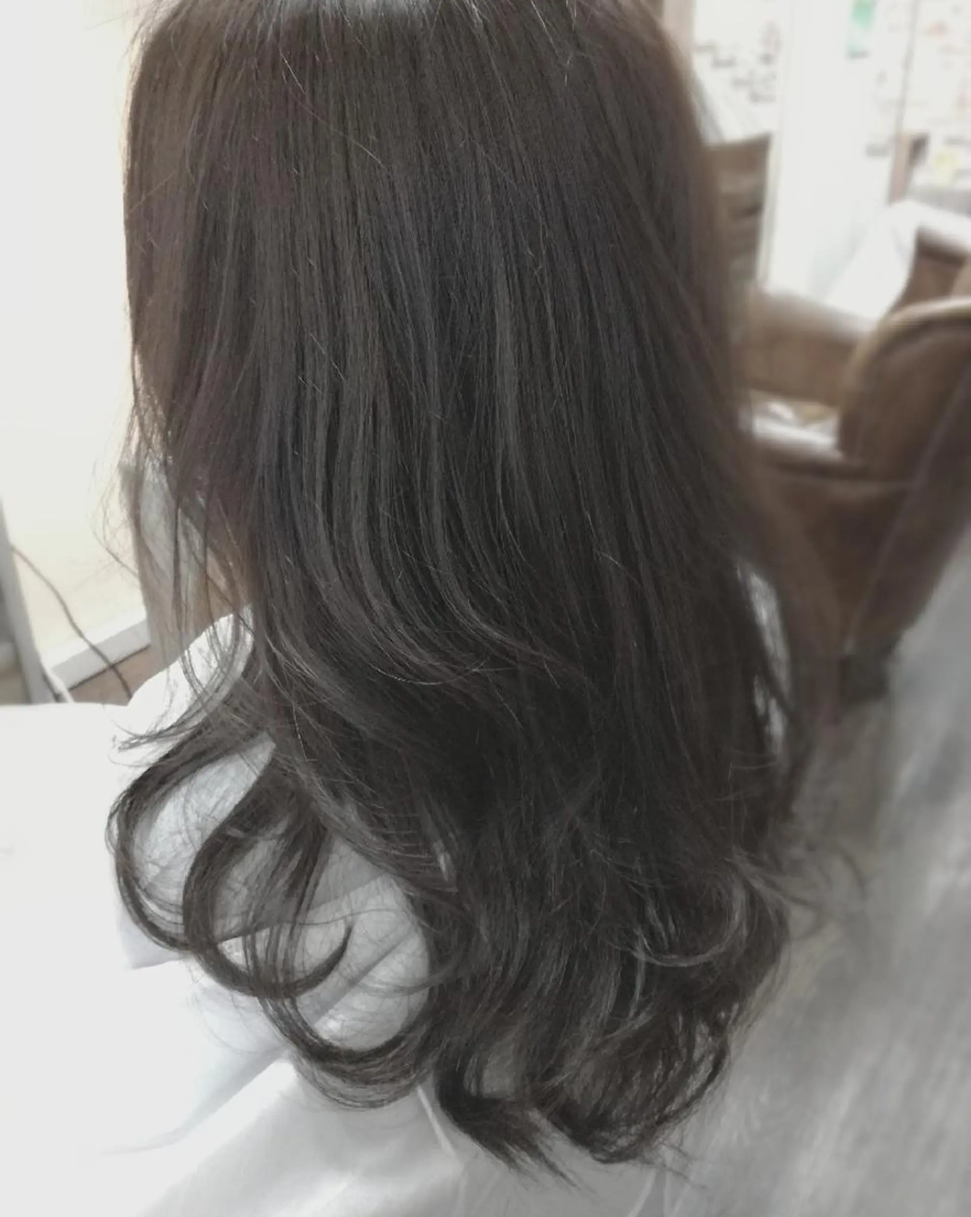 ロング カラー パーマ ヘアアレンジ キッズ メンズ ネイル マツエク・マツパ ブルーカラー ブルーグレー ブルー 中津No.1髪質改善 店長✨透ける暗髪のヘアスタイル