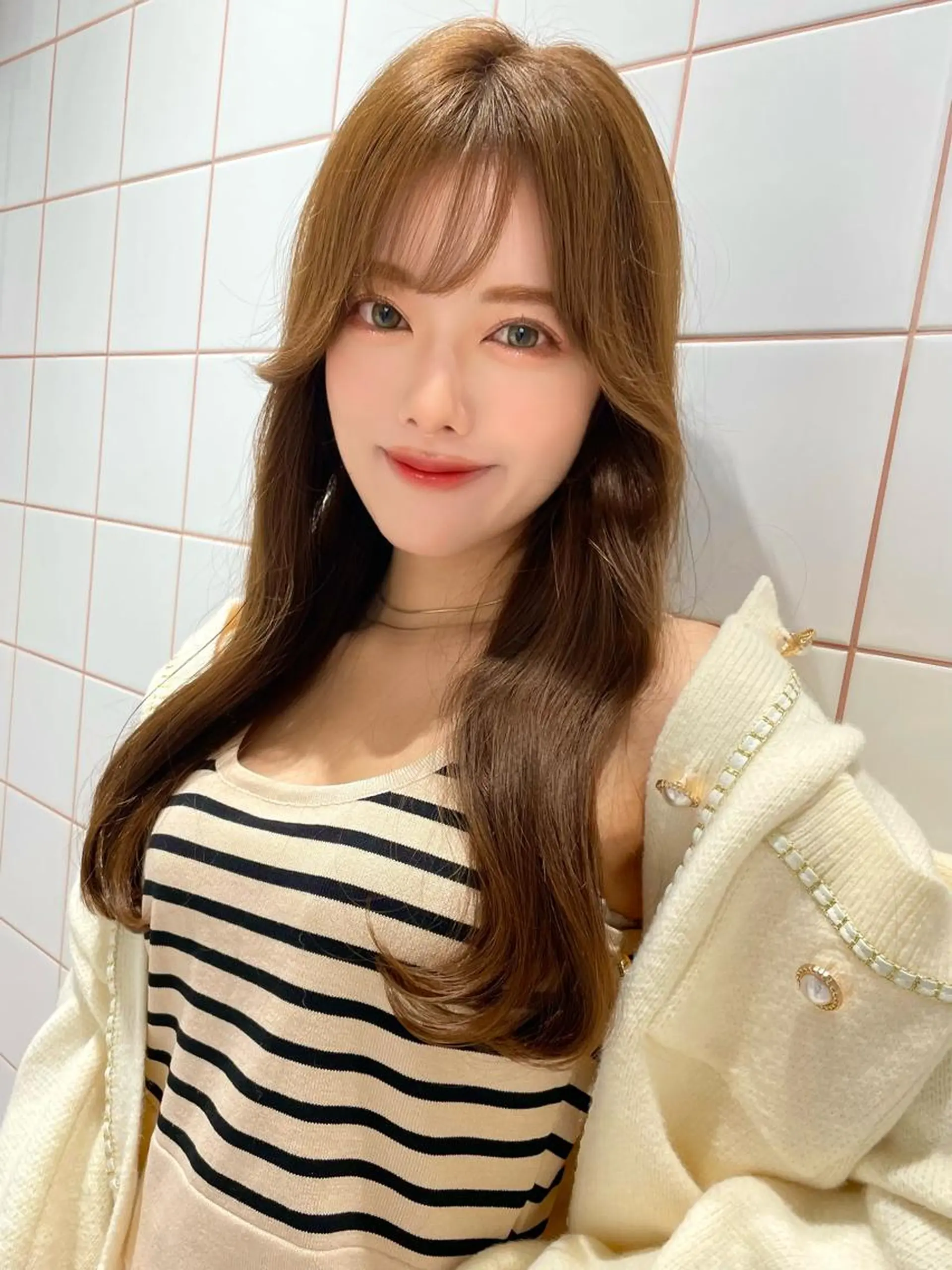 セミロング カラー 韓国ヘア🤍顔周り/ 髪質改善✨/林遼一郎のヘアスタイル