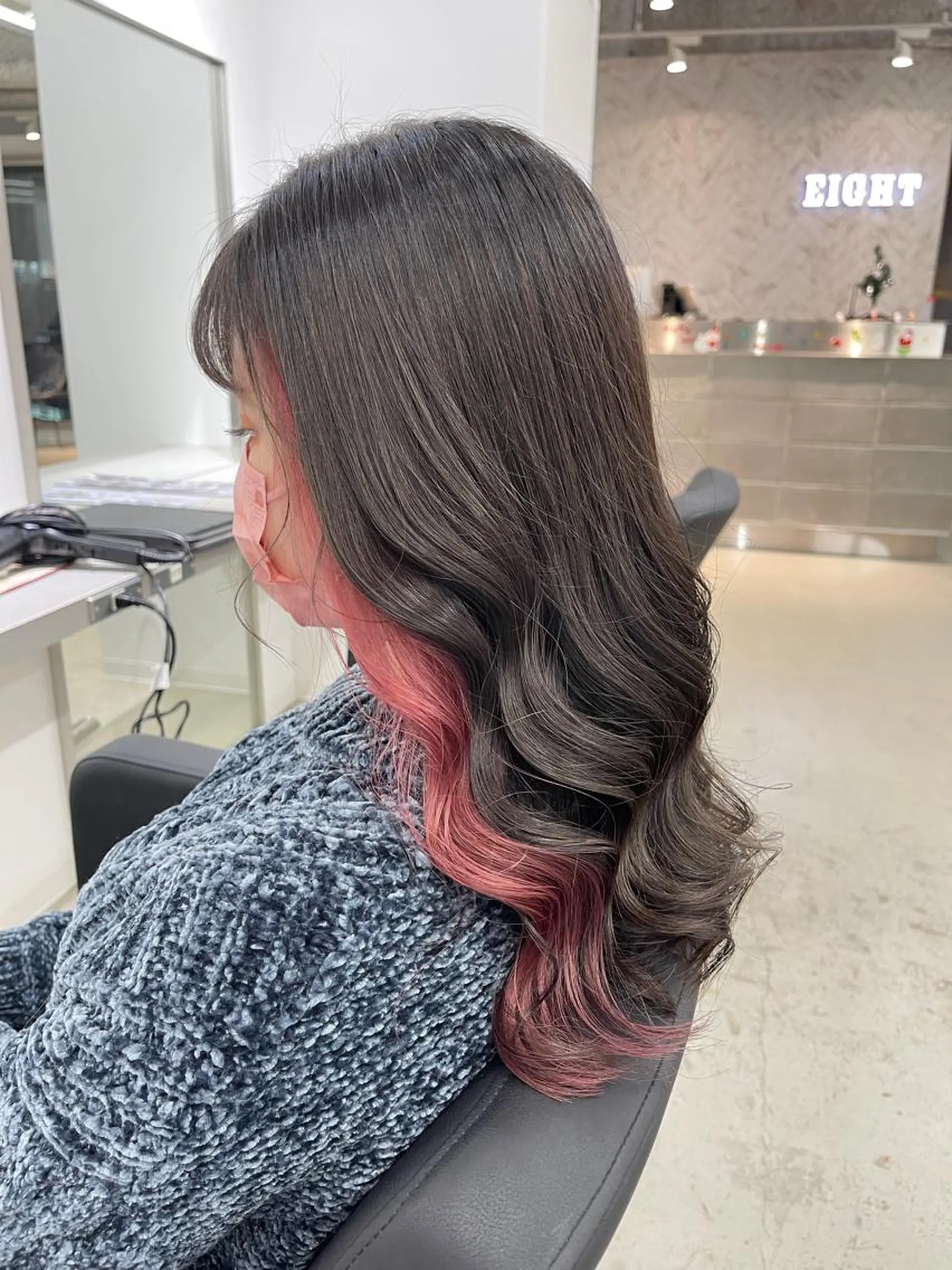 ロング カラー イヤリングカラー ピンクカラー カット ヘアカラー トリートメント himeka🪽 アレンジ/ブリーチのヘアスタイル