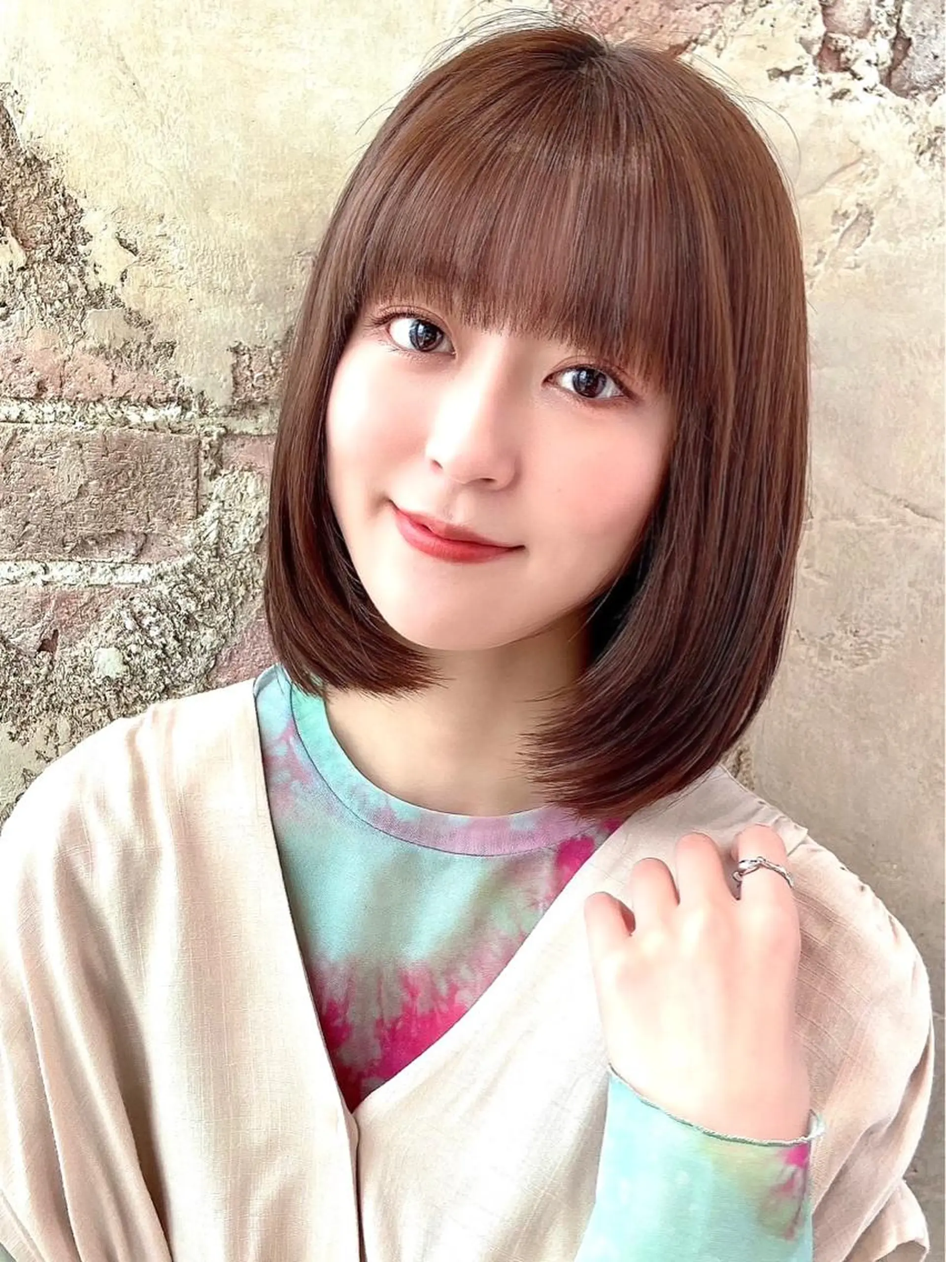 ショート カラー パーマ ヘアアレンジ ボブ 似合わせカット 🌈小顔似合わせ SHIHO🌈のヘアスタイル