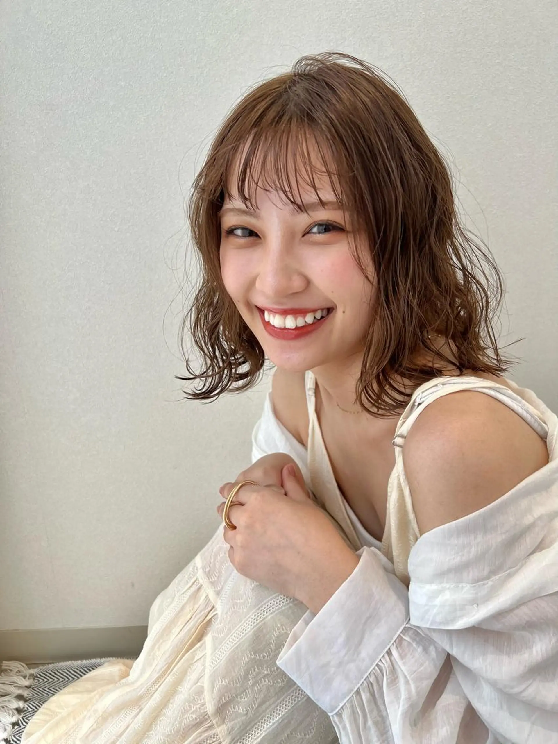 ミディアム カラー Rinka/梅田/ 透け感カラー🤎のヘアスタイル