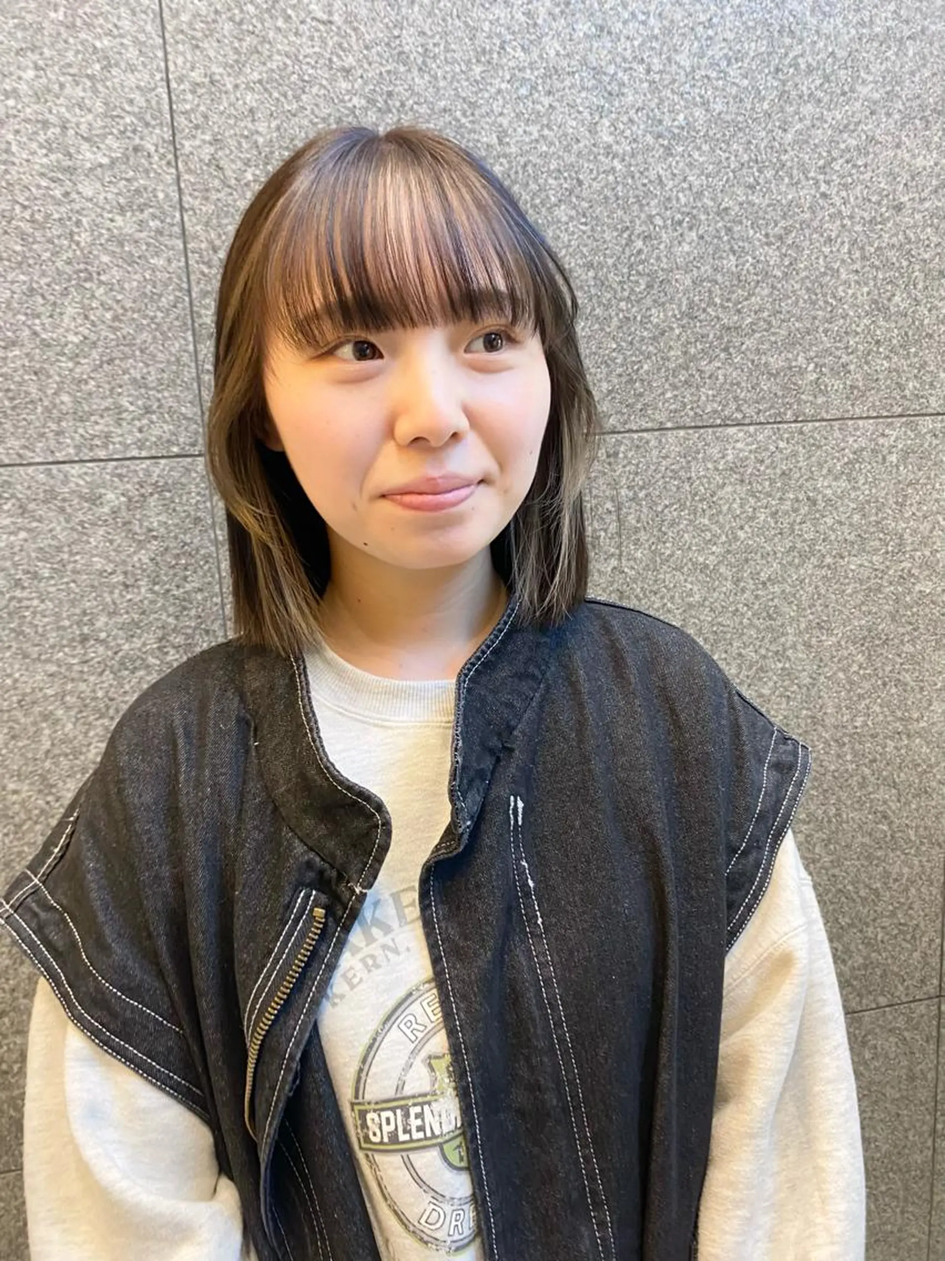 ショート カラー パーマ ヘアアレンジ デザインカラー/ボブ ブリーチカラー/ユリのヘアスタイル
