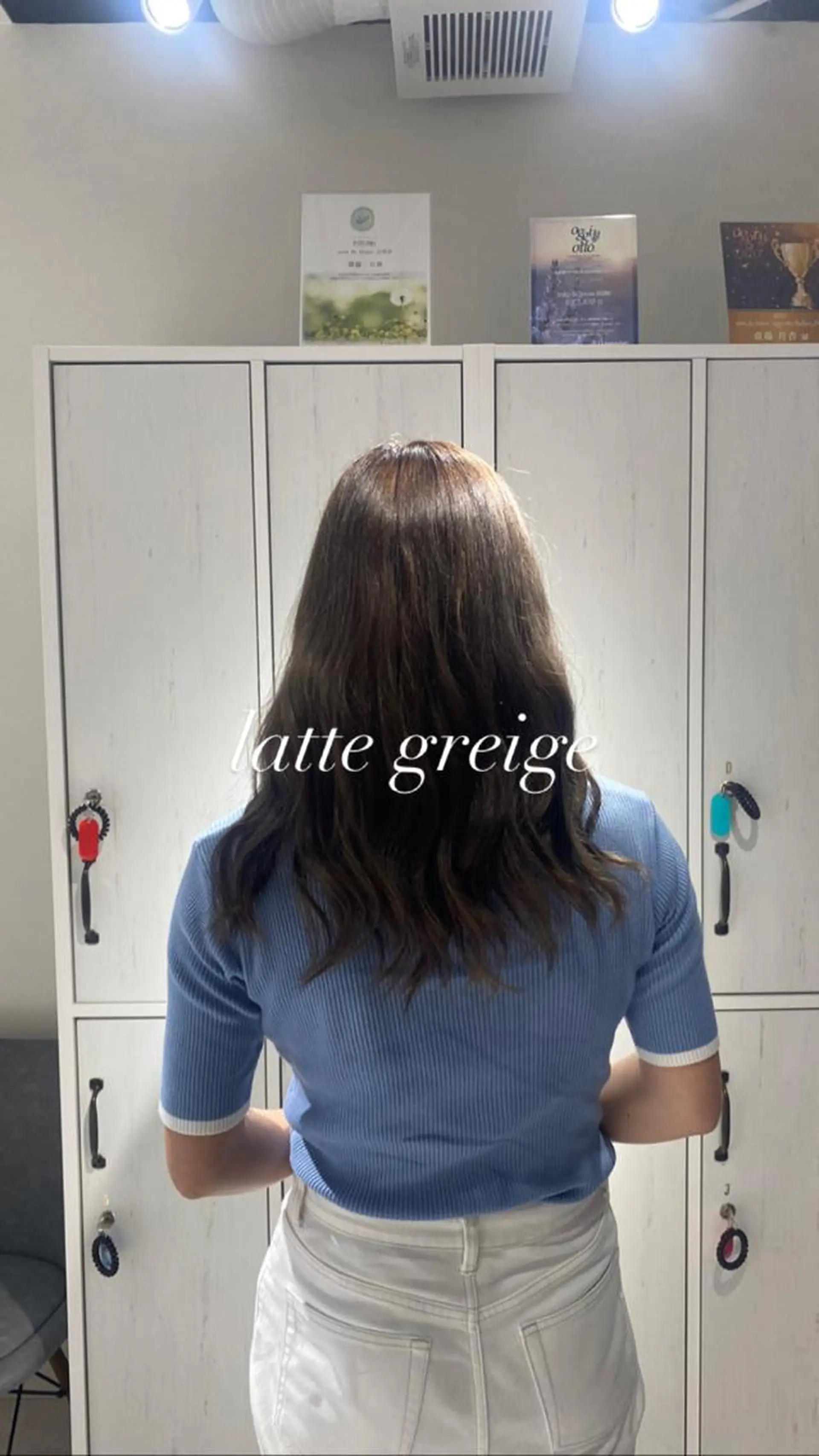 セミロング カラー 透明感カラー グレージュ カット ヘアカラー 縮毛矯正とレイヤー カット/杉村凜汰郎のヘアスタイル