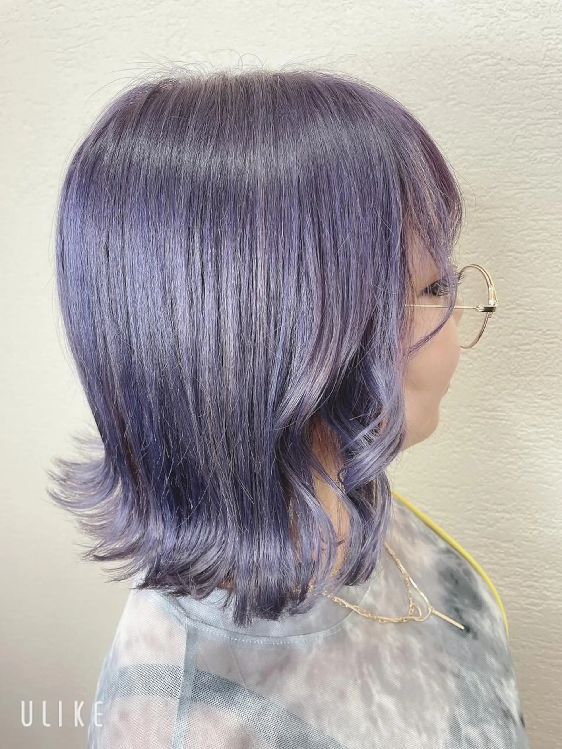 ミディアム カラー ブルーカラー ブルージュ バイオレットカラー カット ヘアカラー トリートメント ❣️モードケイズ塚口 和田一将のヘアスタイル