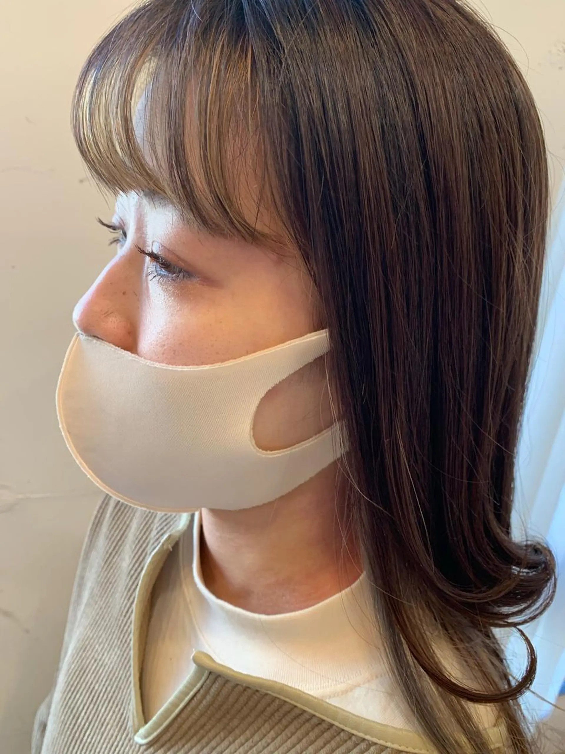 セミロング カラー まろやかカラー🤎 みなとまほのヘアスタイル