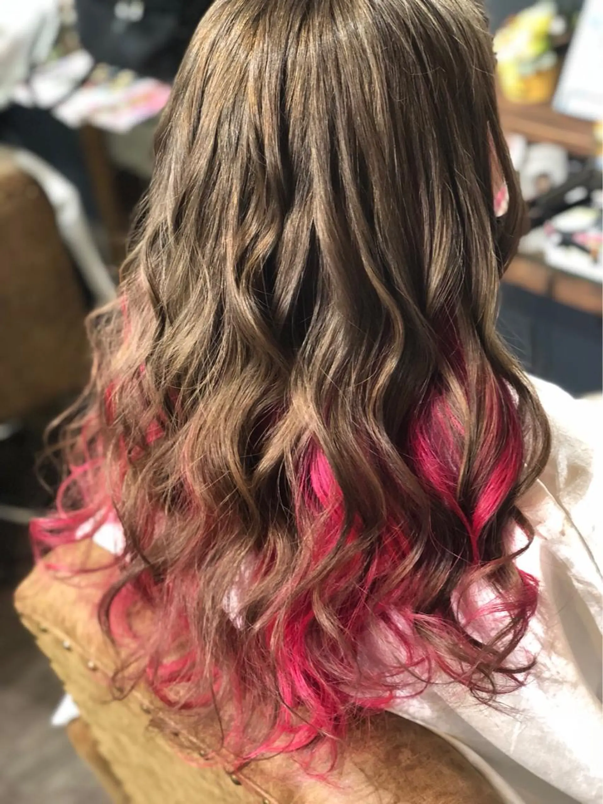 セミロング 西村 雄二/エクステのヘアスタイル