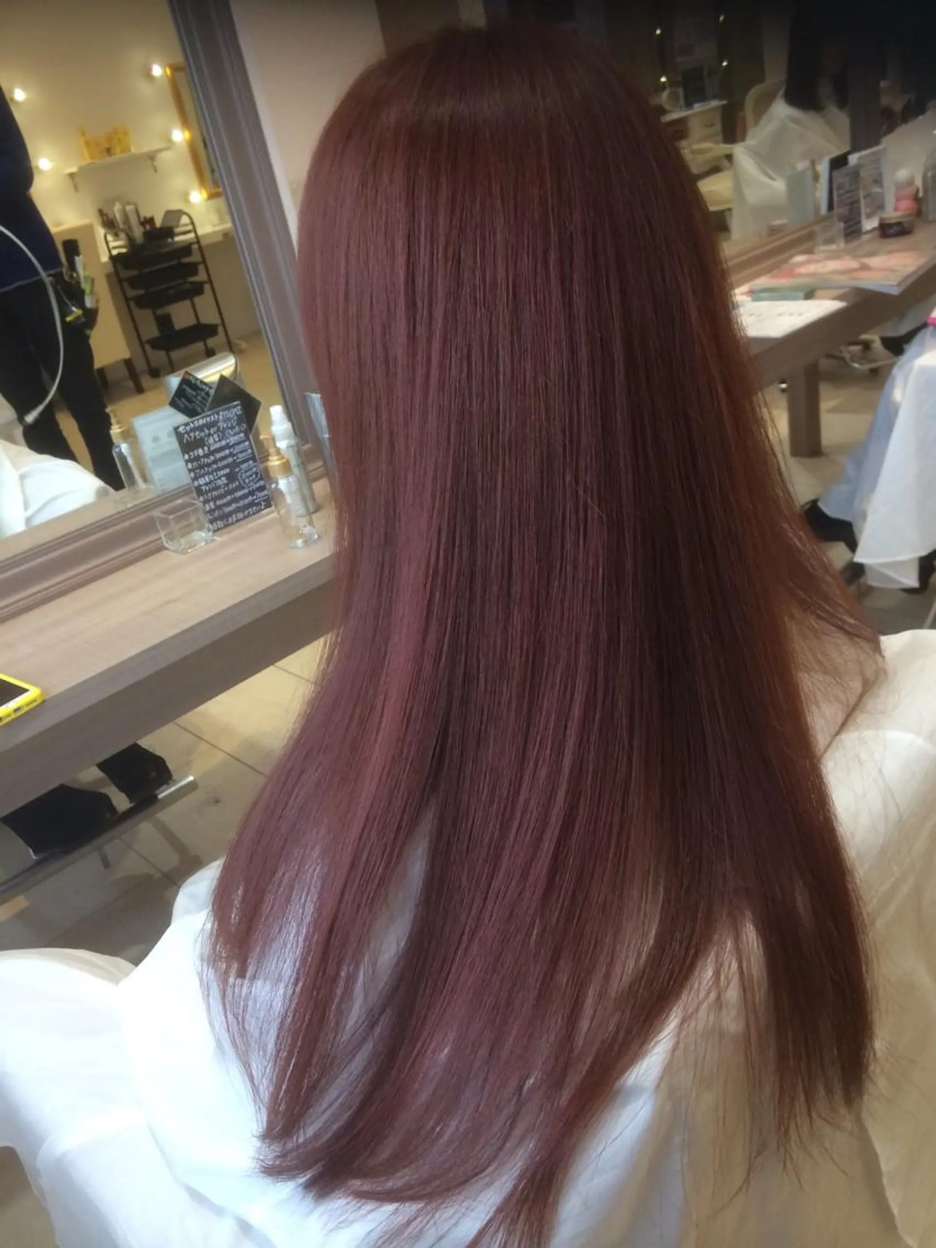 カラー ピンクカラー バイオレットカラー トリートメント 皆巳 達郎のヘアスタイル