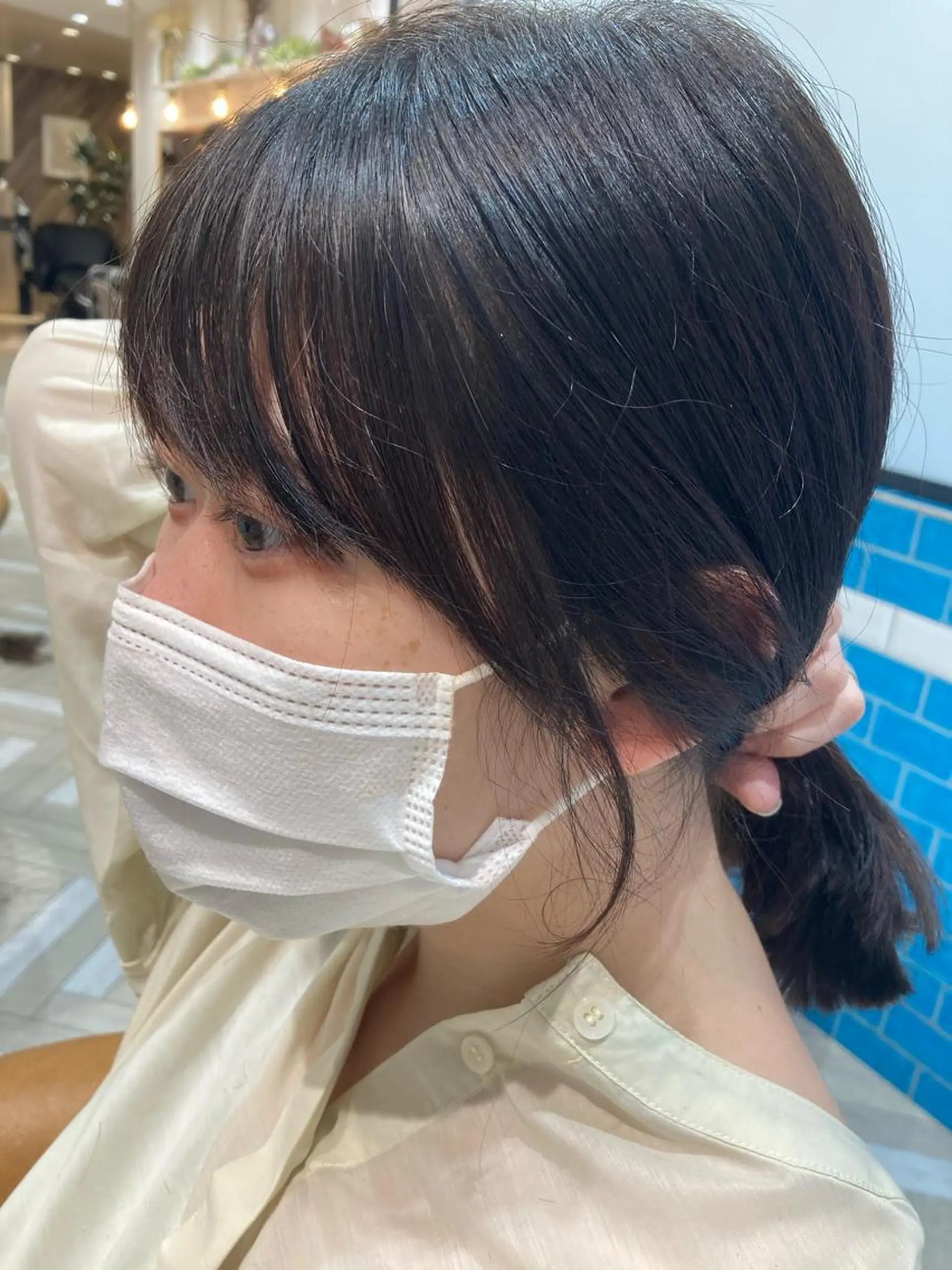 ミディアム 顔まわりレイヤー 韓国風ヘア レイヤーカット おくれ毛 小顔カット Loom .by Sea  ルームバイシー所属・レイヤー/前髪/ 韓国/CHIHIROのヘアスタイル