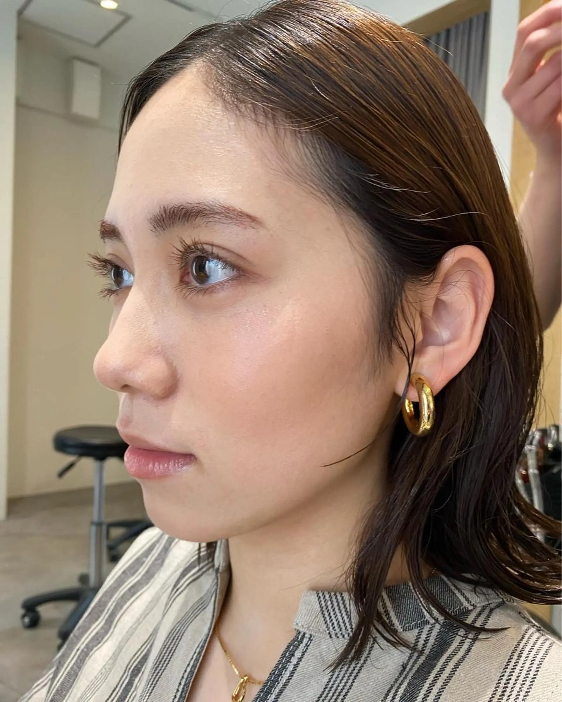 ショート カラー ヘアアレンジ アイブロウ shoji༄ mikuのヘアスタイル