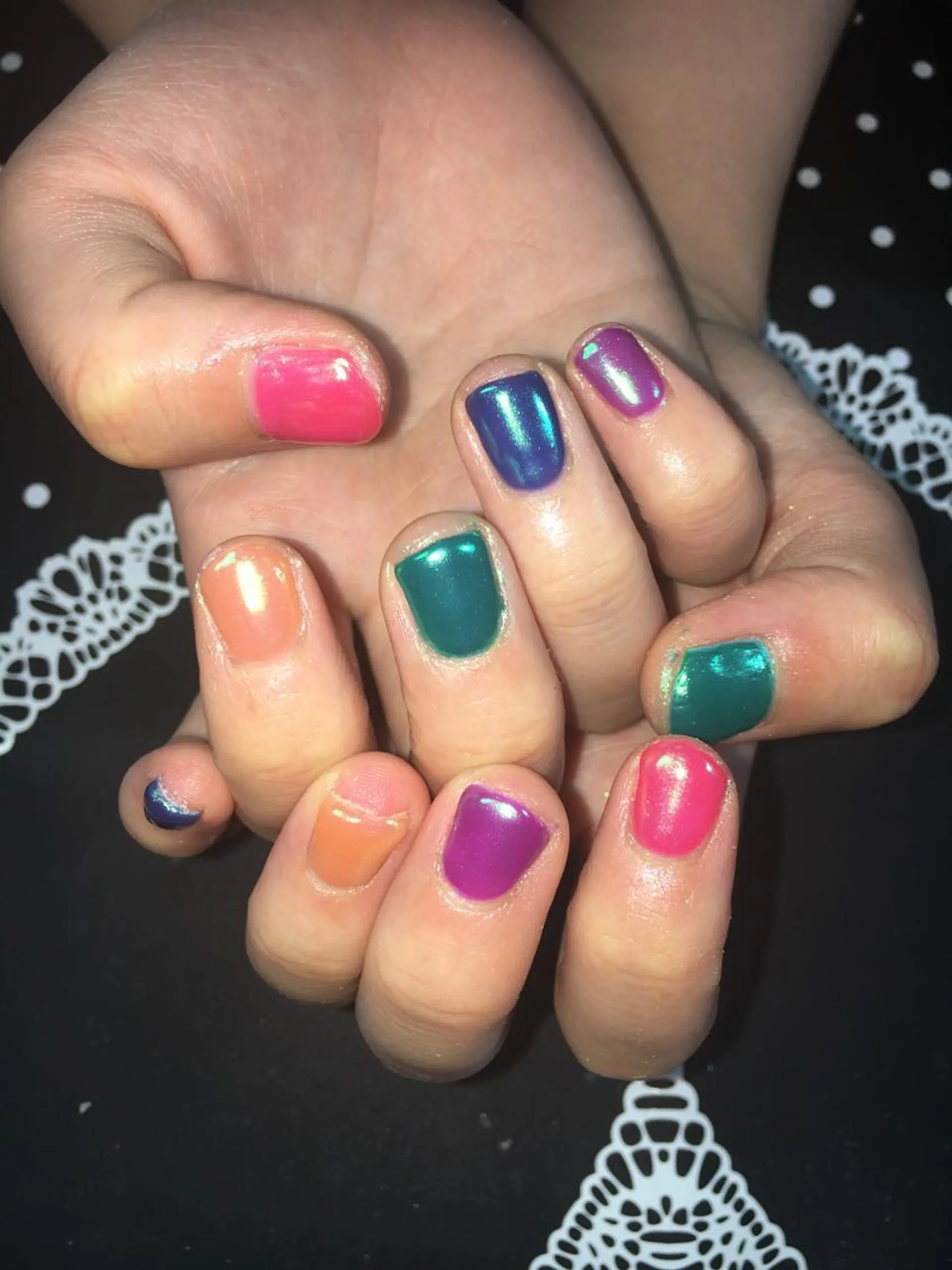 ネイル ミラーネイル ハンドネイル フットネイル miwa ミワのネイルデザイン