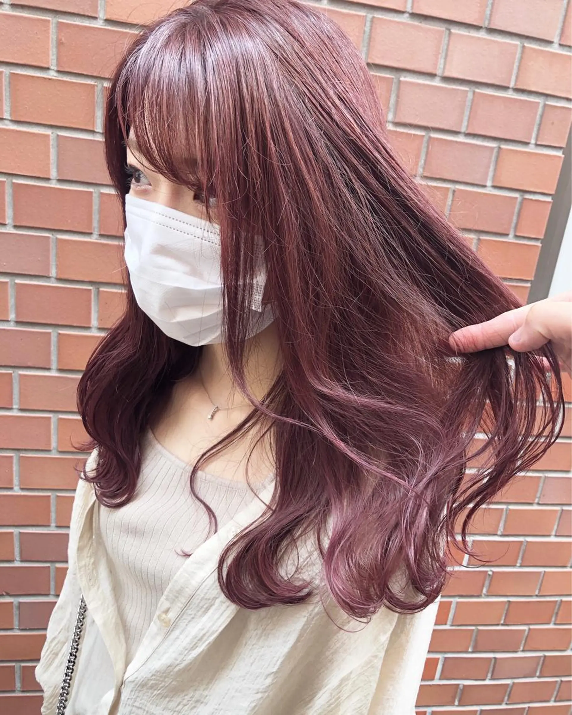 ミディアム カラー ヘアアレンジ ヘアカラー トリートメント 遠藤 拓馬のヘアスタイル