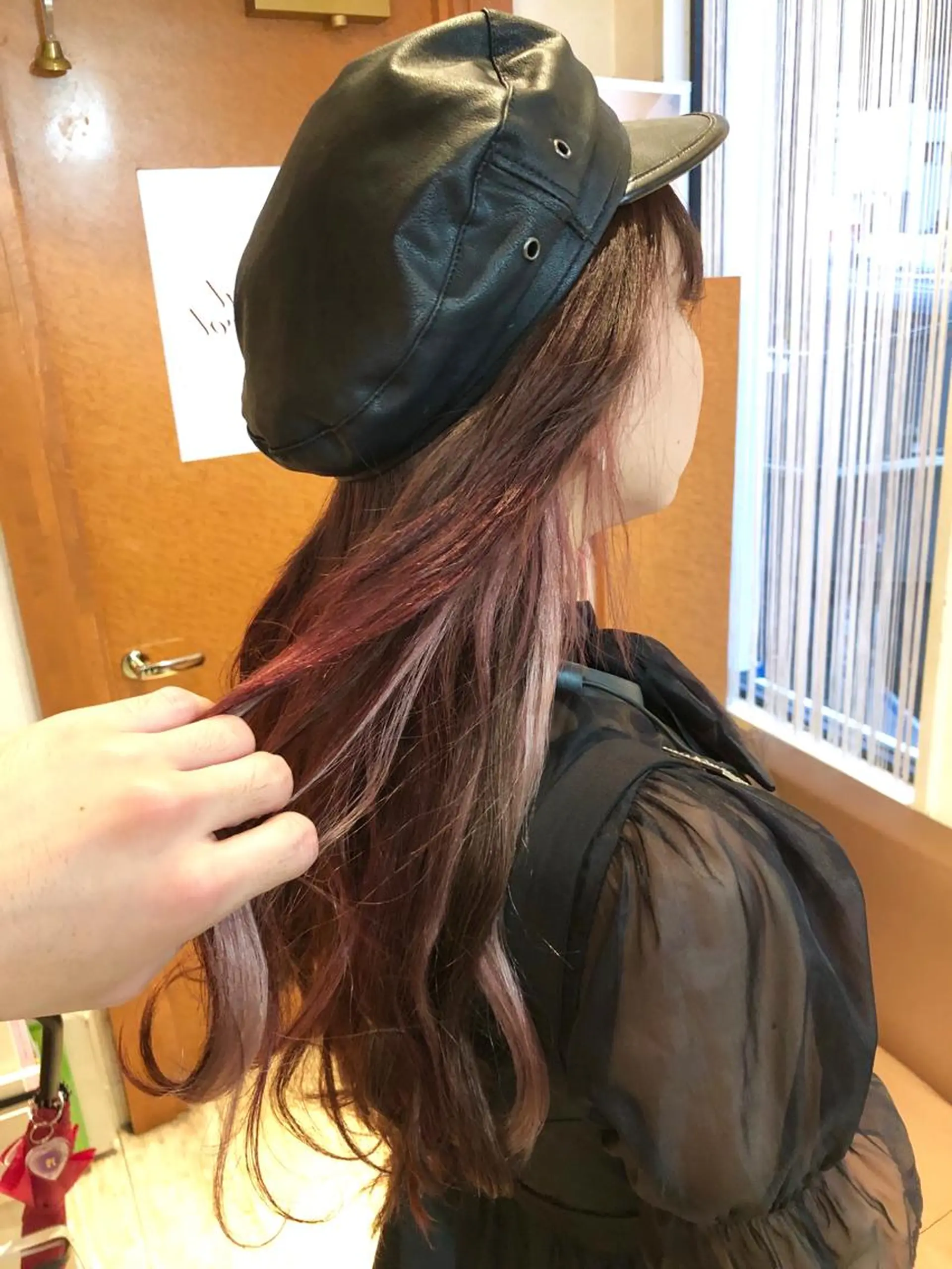 セミロング カラー シールエクステ ピンクカラー ボブ エクステ 100%髪質改善特化 TRUNSのヘアスタイル