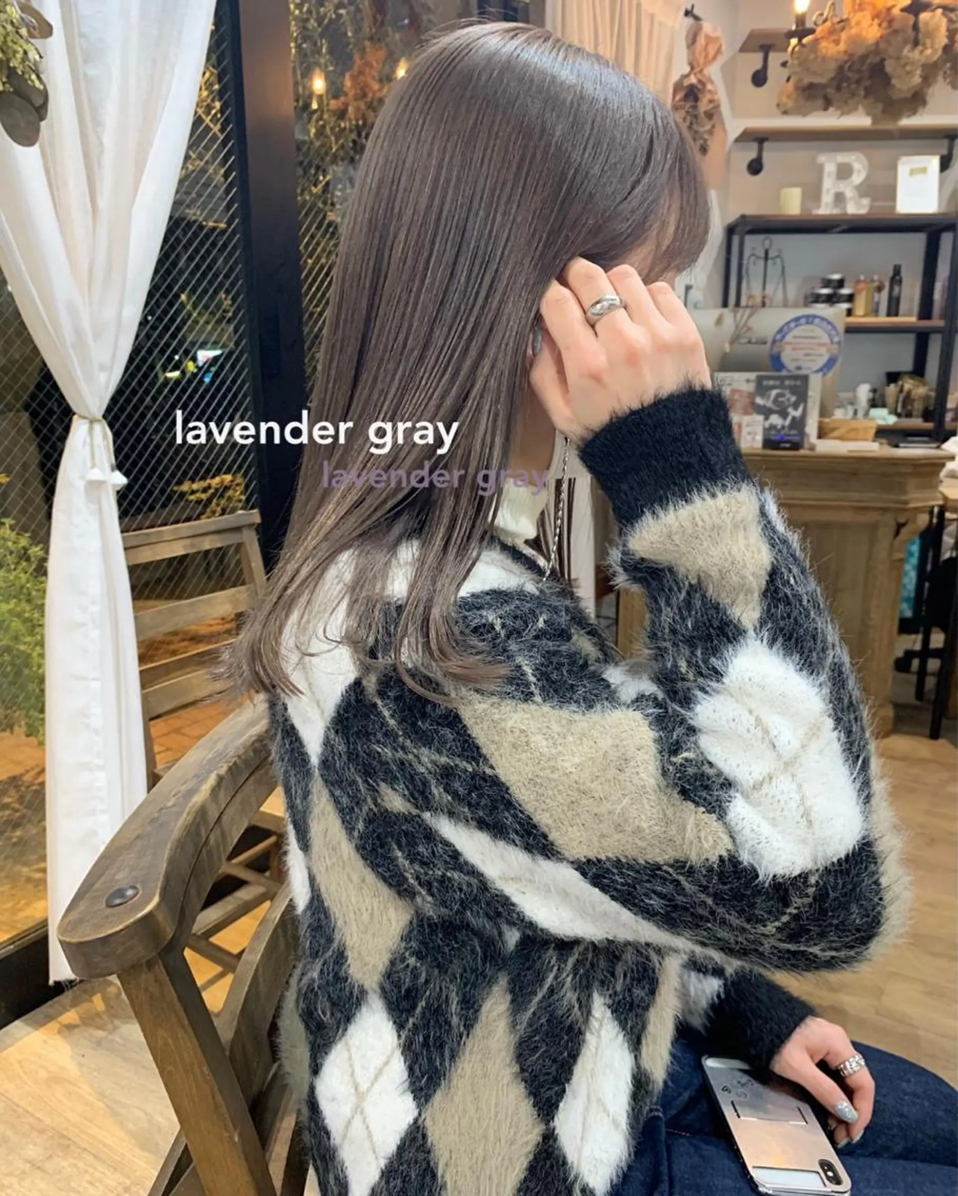 ロング カラー ベージュカラー ラベンダーカラー ラベンダーベージュ ヘアカラー トリートメント salowin梅田所属・レイヤー/顔周り /AKARIのヘアスタイル