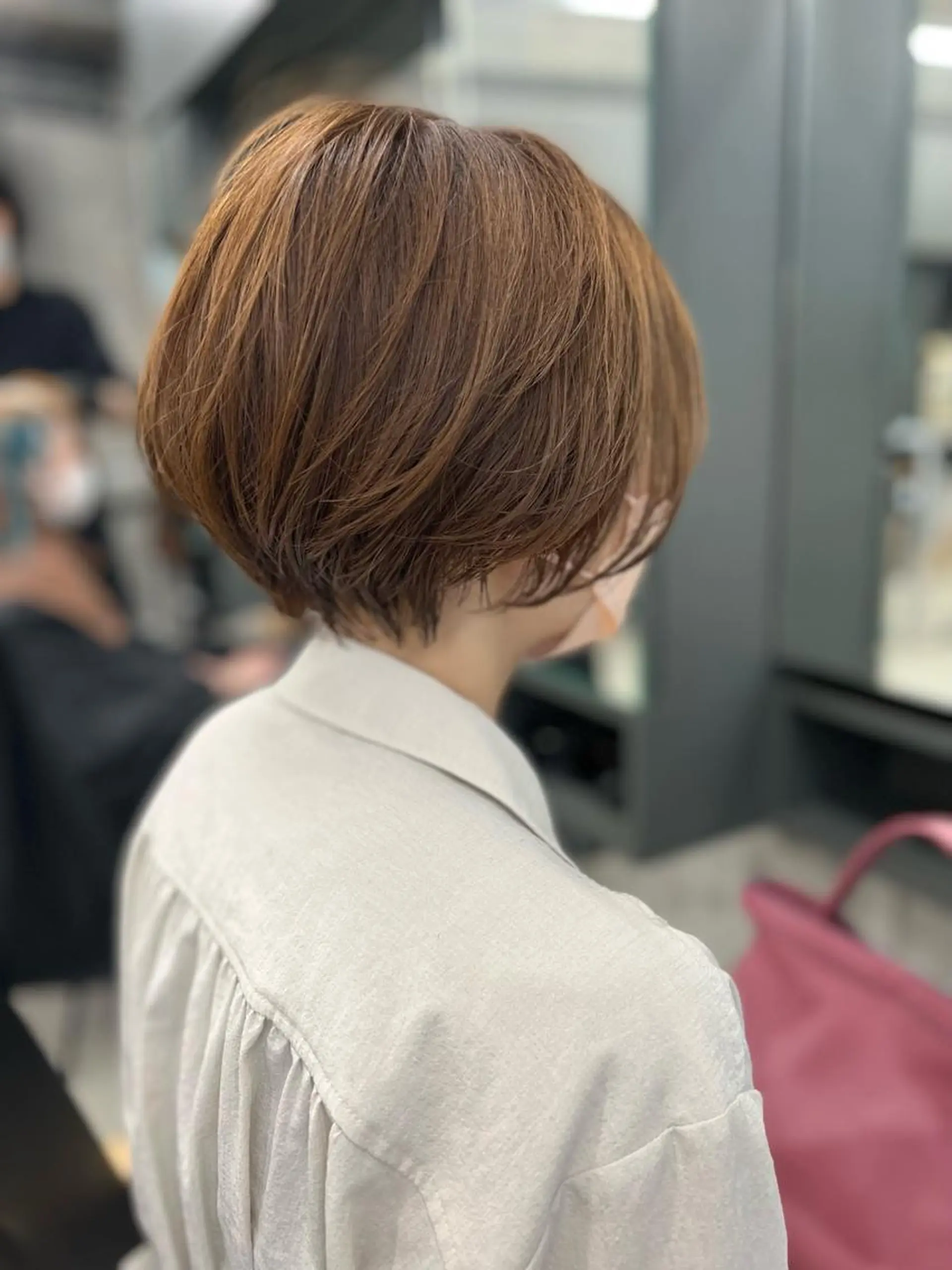 ショート カラー ショートボブ ベージュカラー ブラウンカラー ボブ ショートヘア カット ヘアカラー トリートメント 誰より丁寧なカット/ 小林輝/レイヤーのヘアスタイル