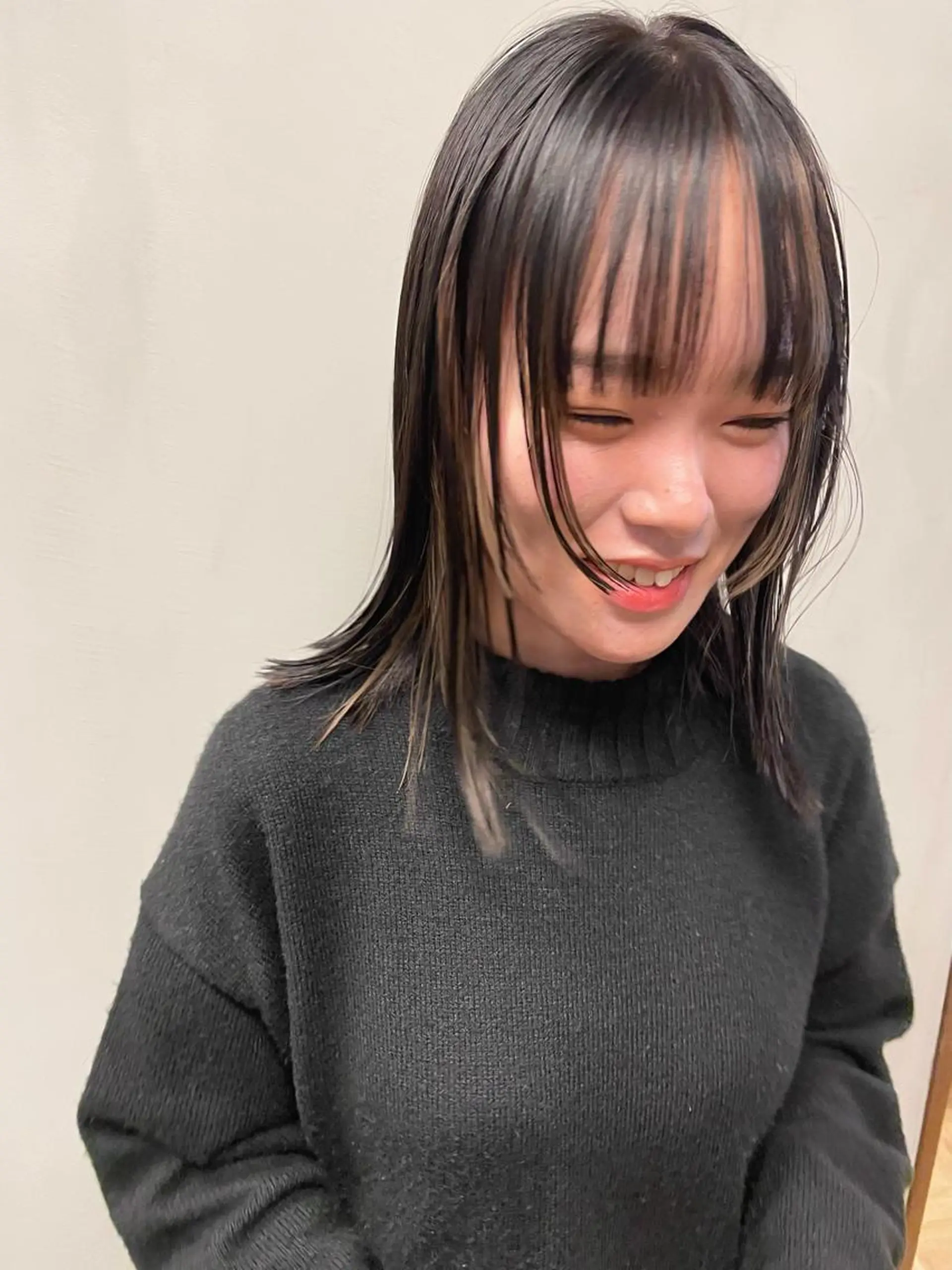 セミロング カラー パーマ ヘアアレンジ メンズ キッズ ネイル マツエク・マツパ アイブロウ カット ヘアカラー トリートメント tatsumi/ボブ ウルフ/レイヤーのヘアスタイル