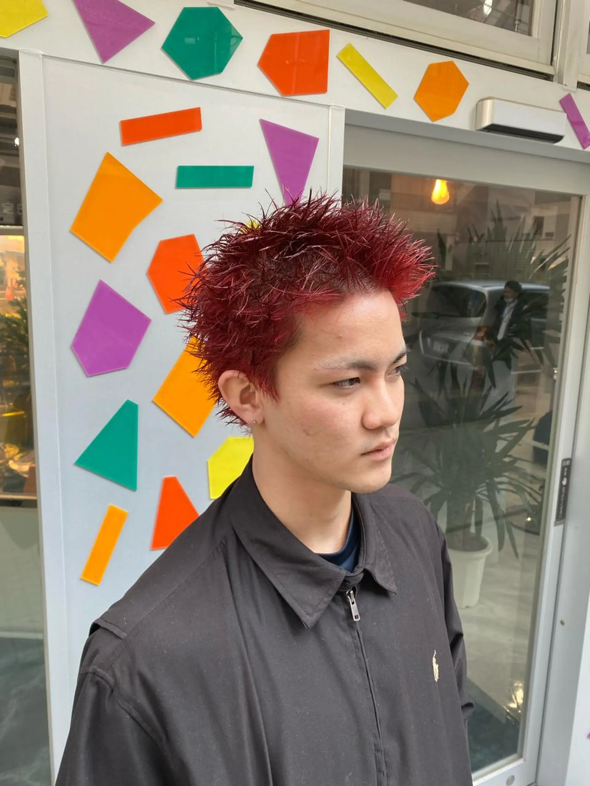 ショート カラー ブリーチ レッドカラー ショートヘア Riganuts王子 Hayato✂︎のヘアスタイル