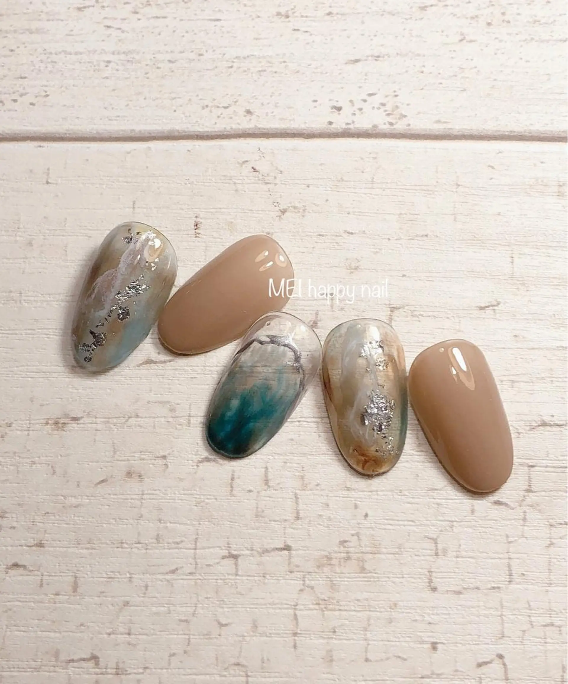 ネイル 北浦和 自爪育成ケアのネイルデザイン