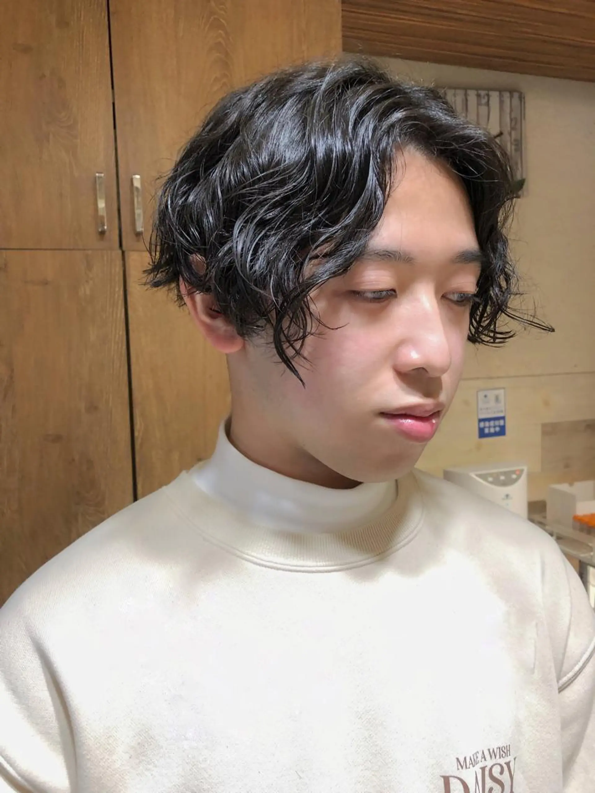 パーマ メンズ センターパート メンズパーマ スパイラルパーマ 【ディレクター 🧸🤍田澤　唯那】のヘアスタイル