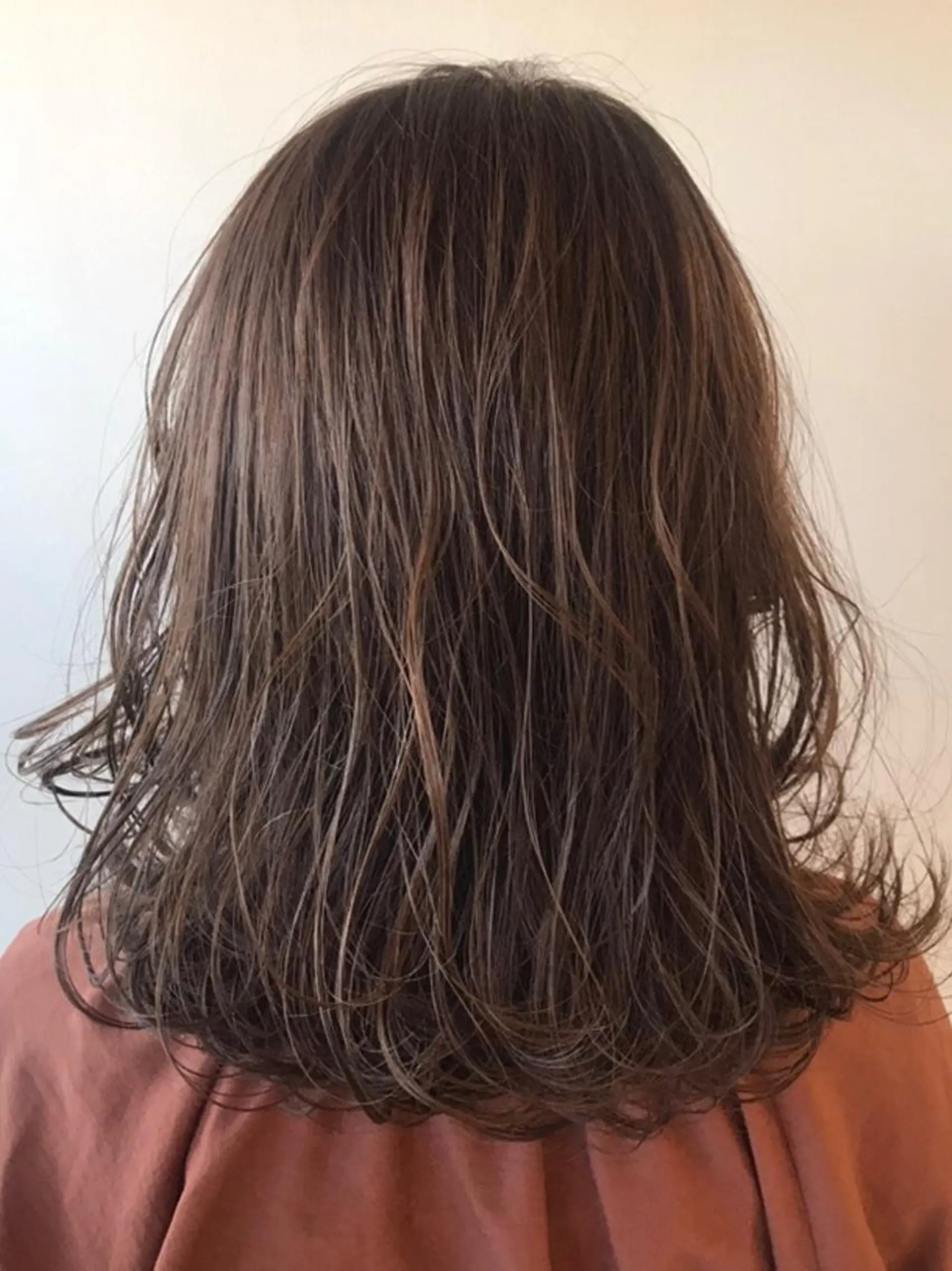 セミロング カラー milis 知崎春奈のヘアスタイル