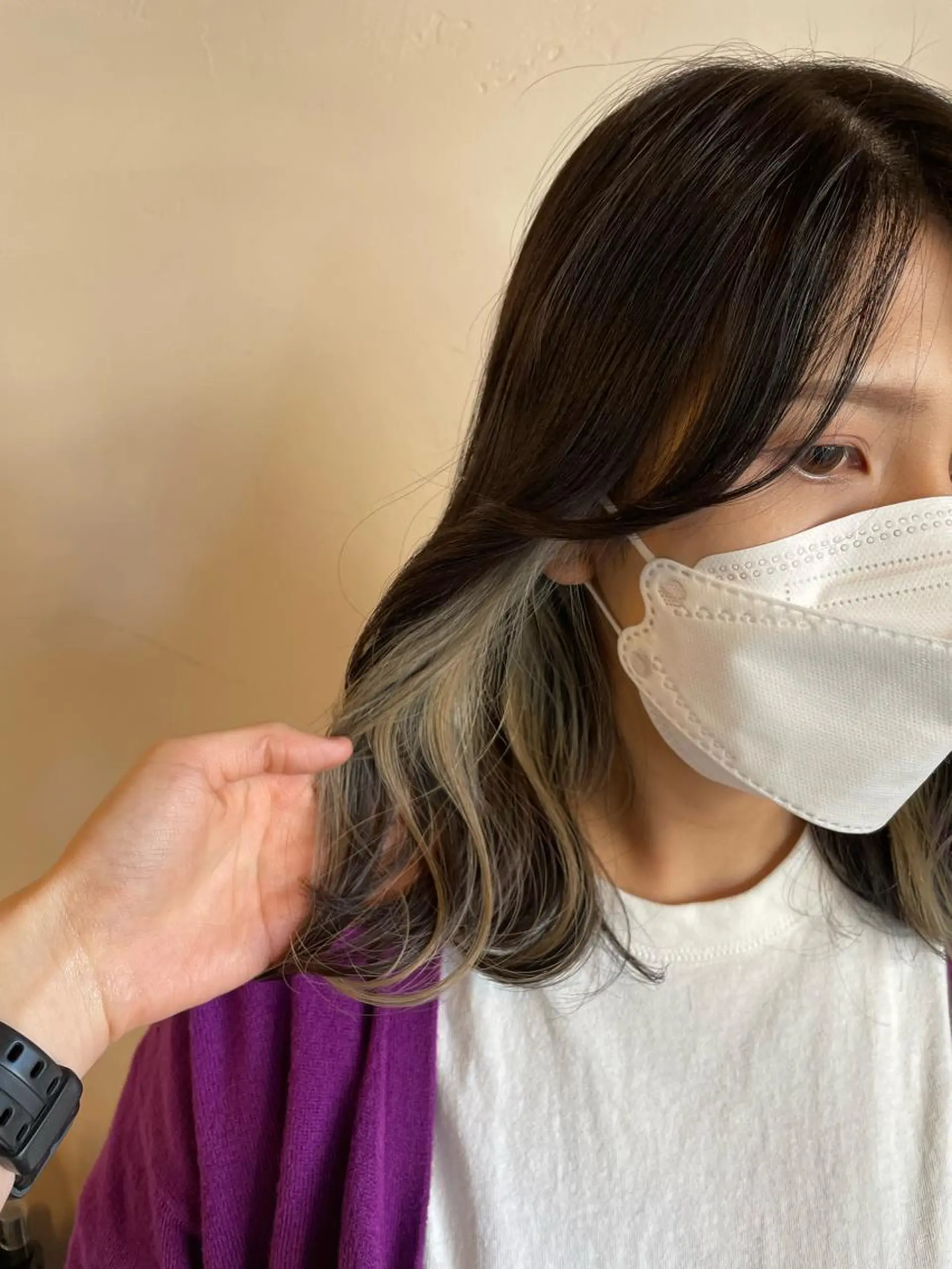 ミディアム カラー カット ヘアカラー トリートメント AKALA HAIR 西宮店 Juriのヘアスタイル